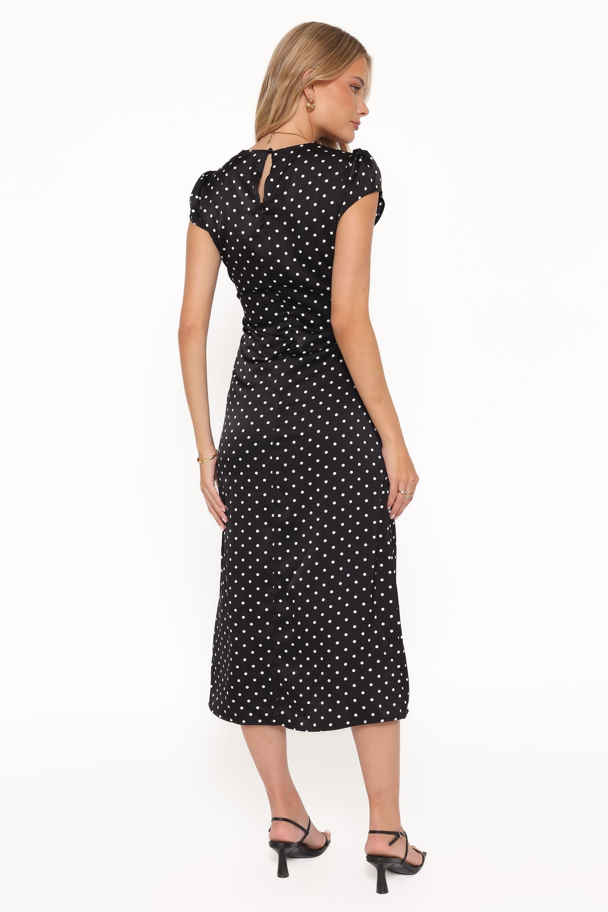 Lisbeth Midi Dress in Black Polka Dot – view 5 of 7