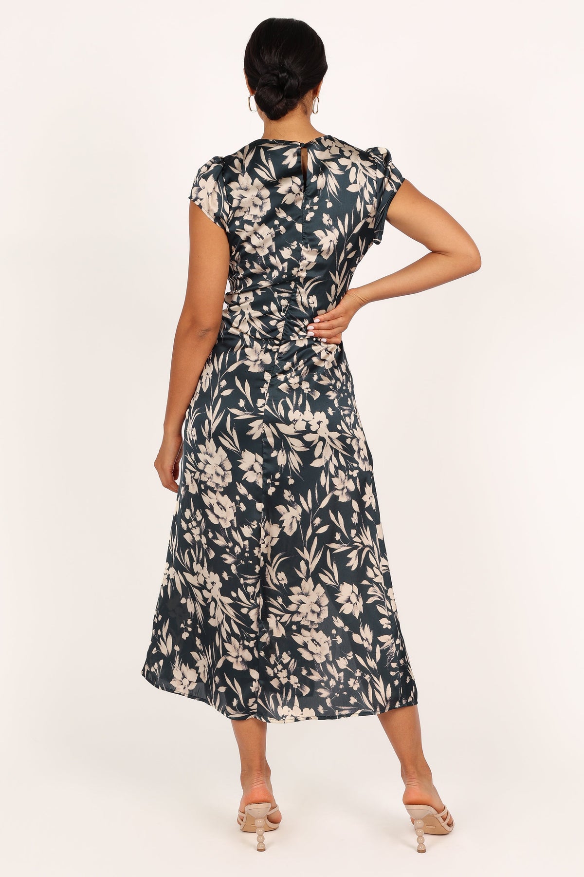 Lisbeth Midi Dress in Green Floral – view 4 of 5