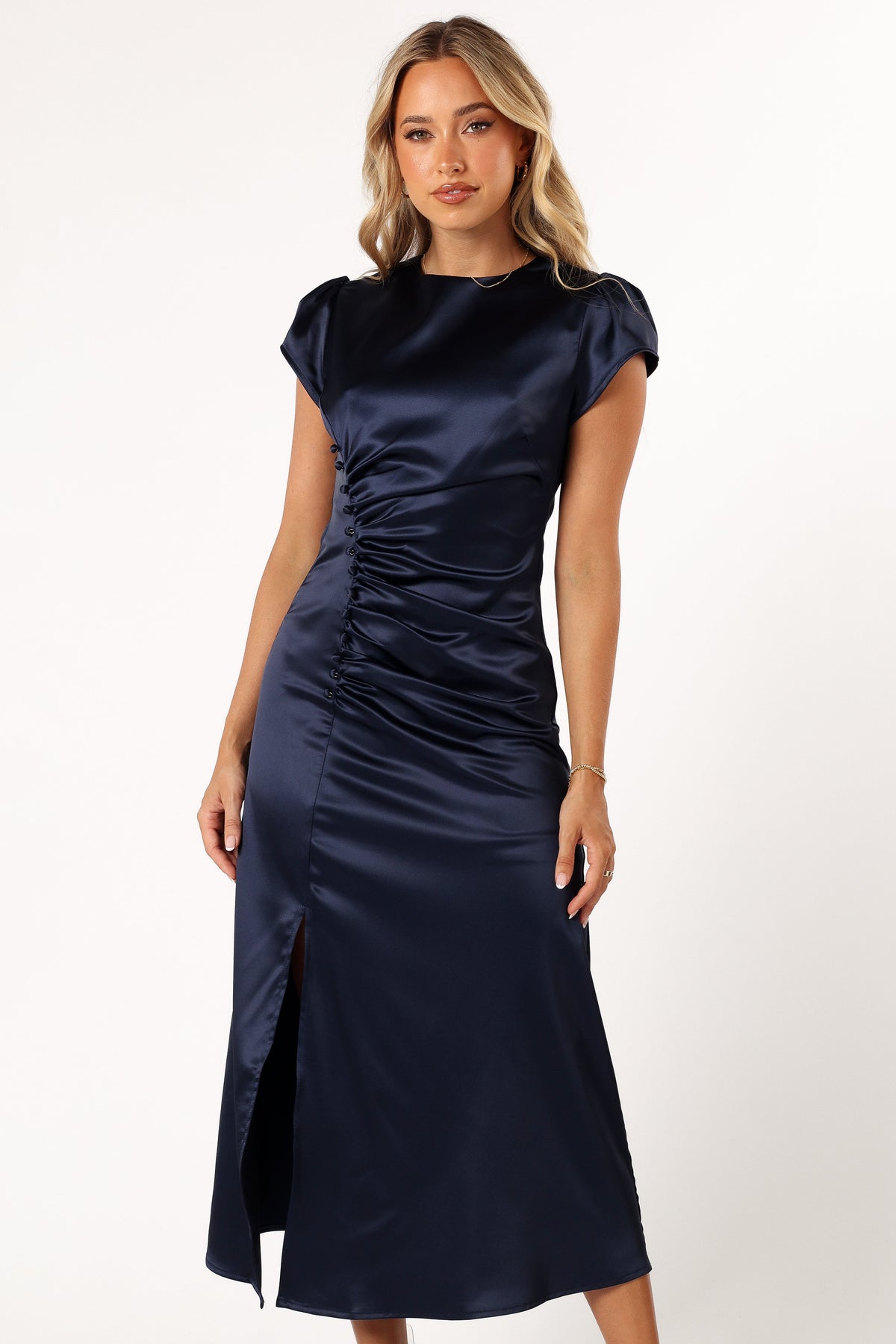 Lisbeth Midi Dress in Navy – view 3 of 9