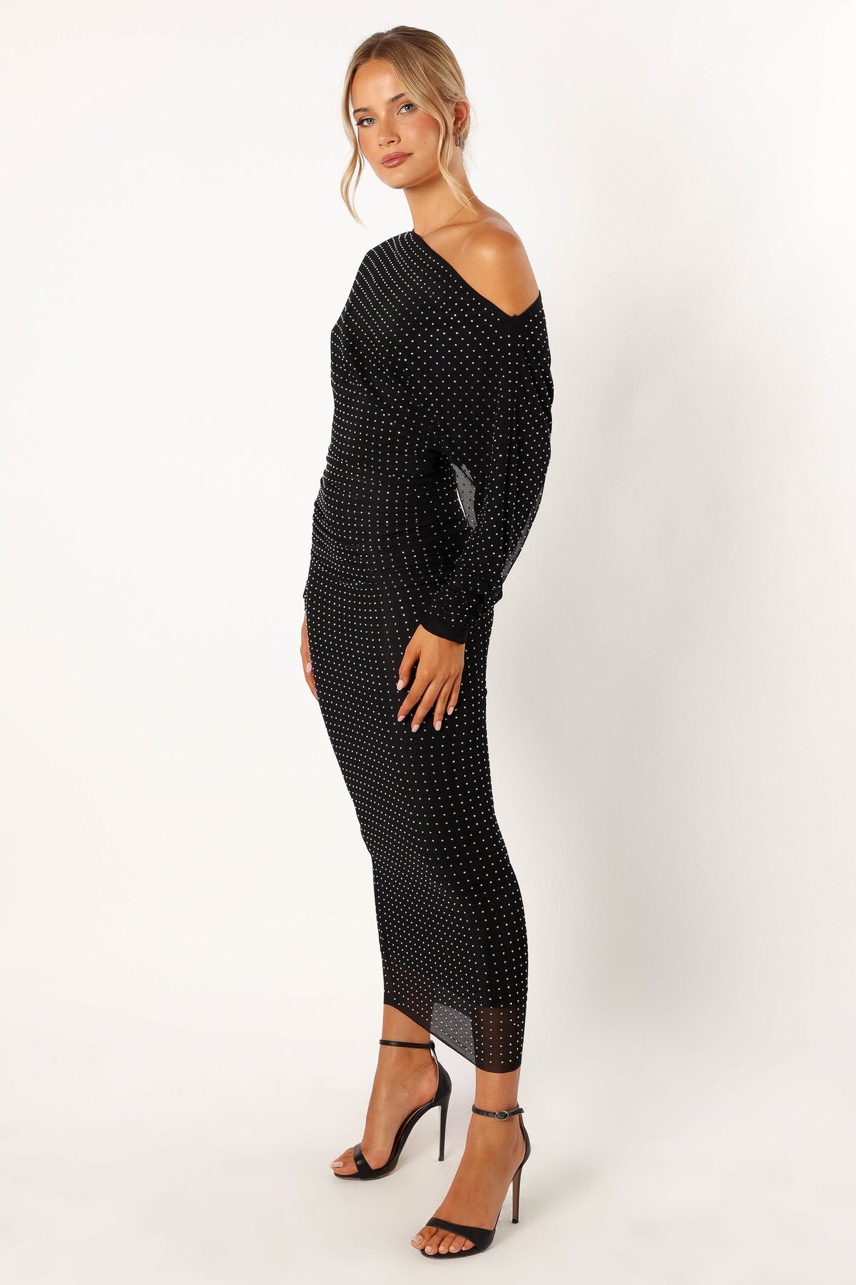 Loeve Long Sleeve Midi Dress in Black – view 2 of 8