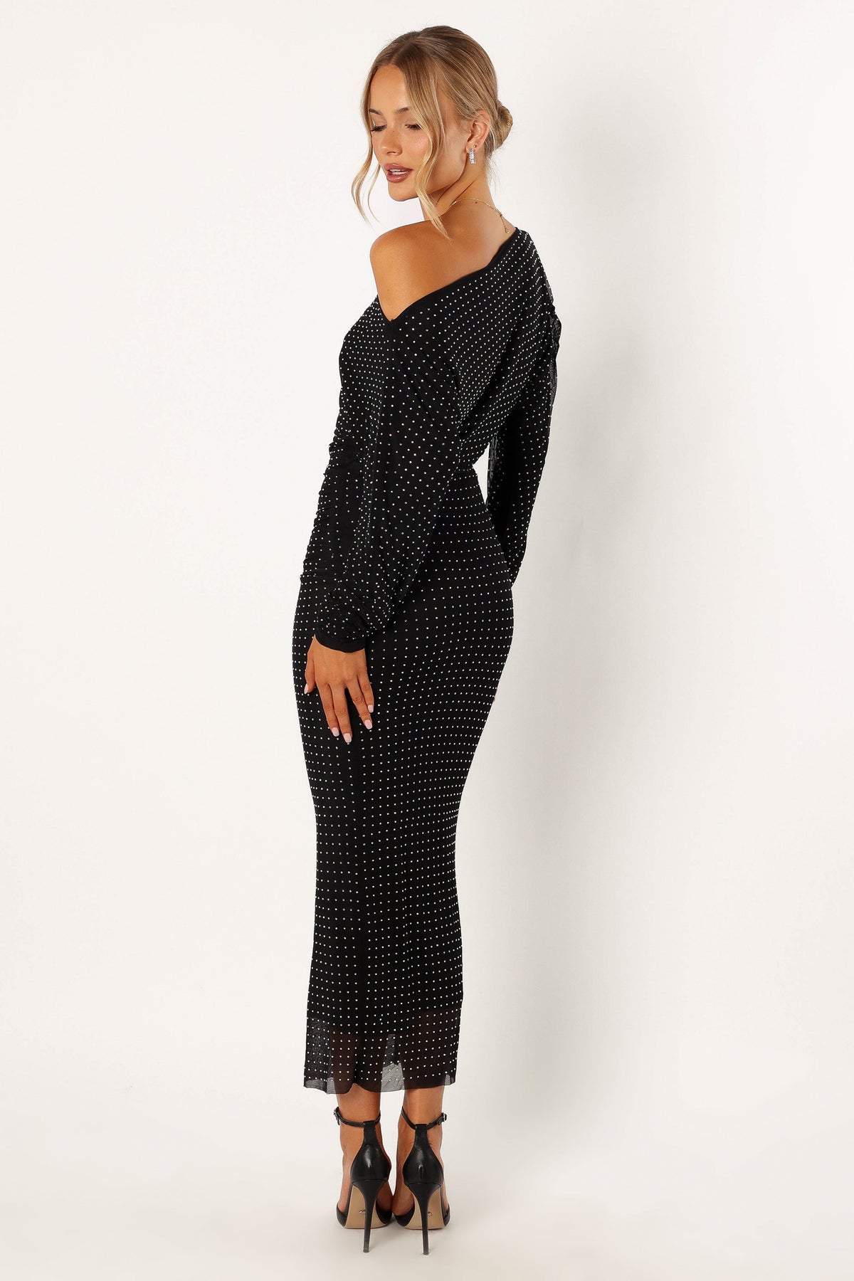 Loeve Long Sleeve Midi Dress in Black – view 3 of 8