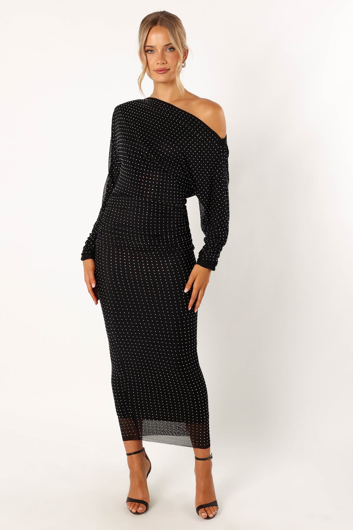 Loeve Long Sleeve Midi Dress in Black – view 6 of 8
