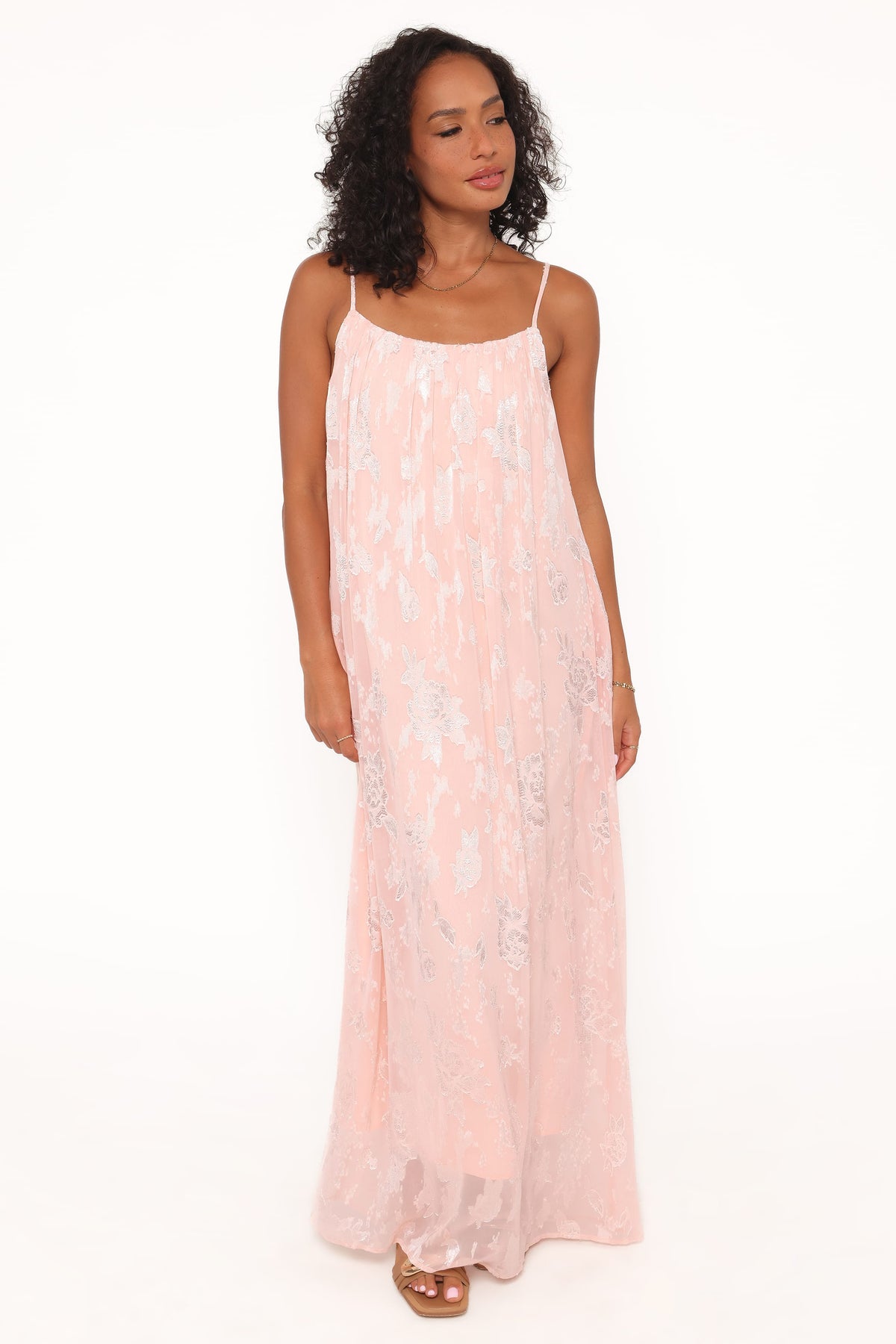 Lumina Jacquard Maxi Dress in Pink – view 1 of 6