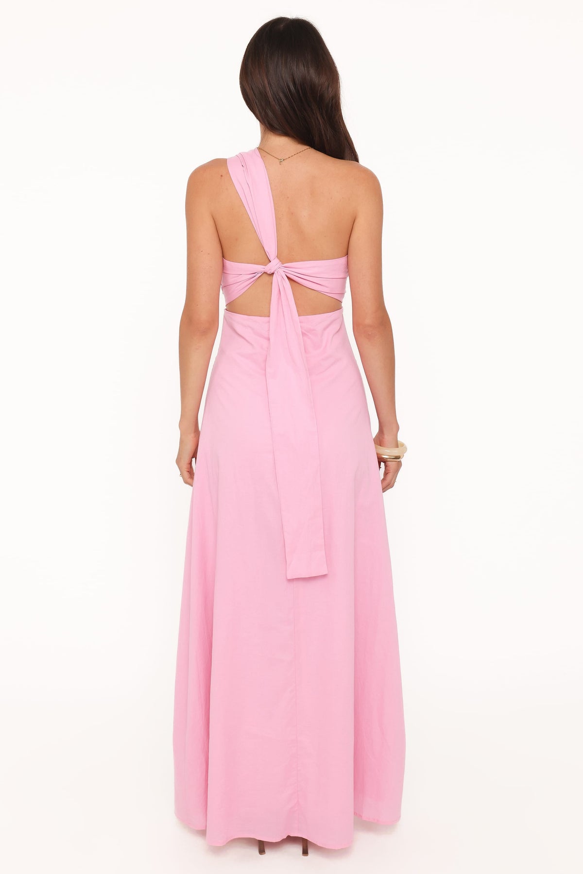 Luna One Shoulder Maxi Dress in Pink – view 4 of 7