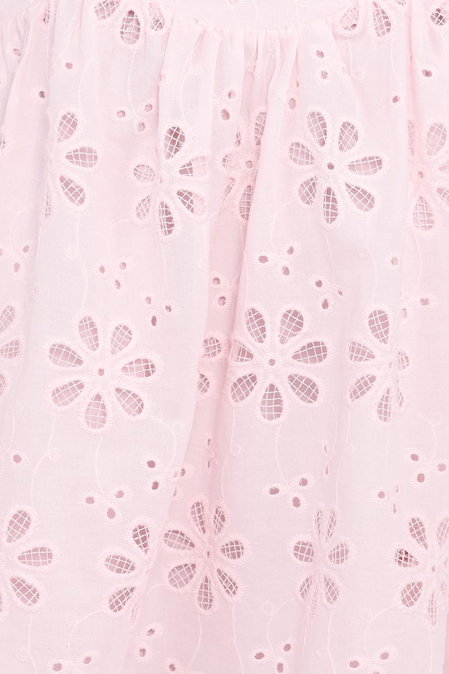 Lynne Mini Dress in Pink Broderie – view 6 of 6