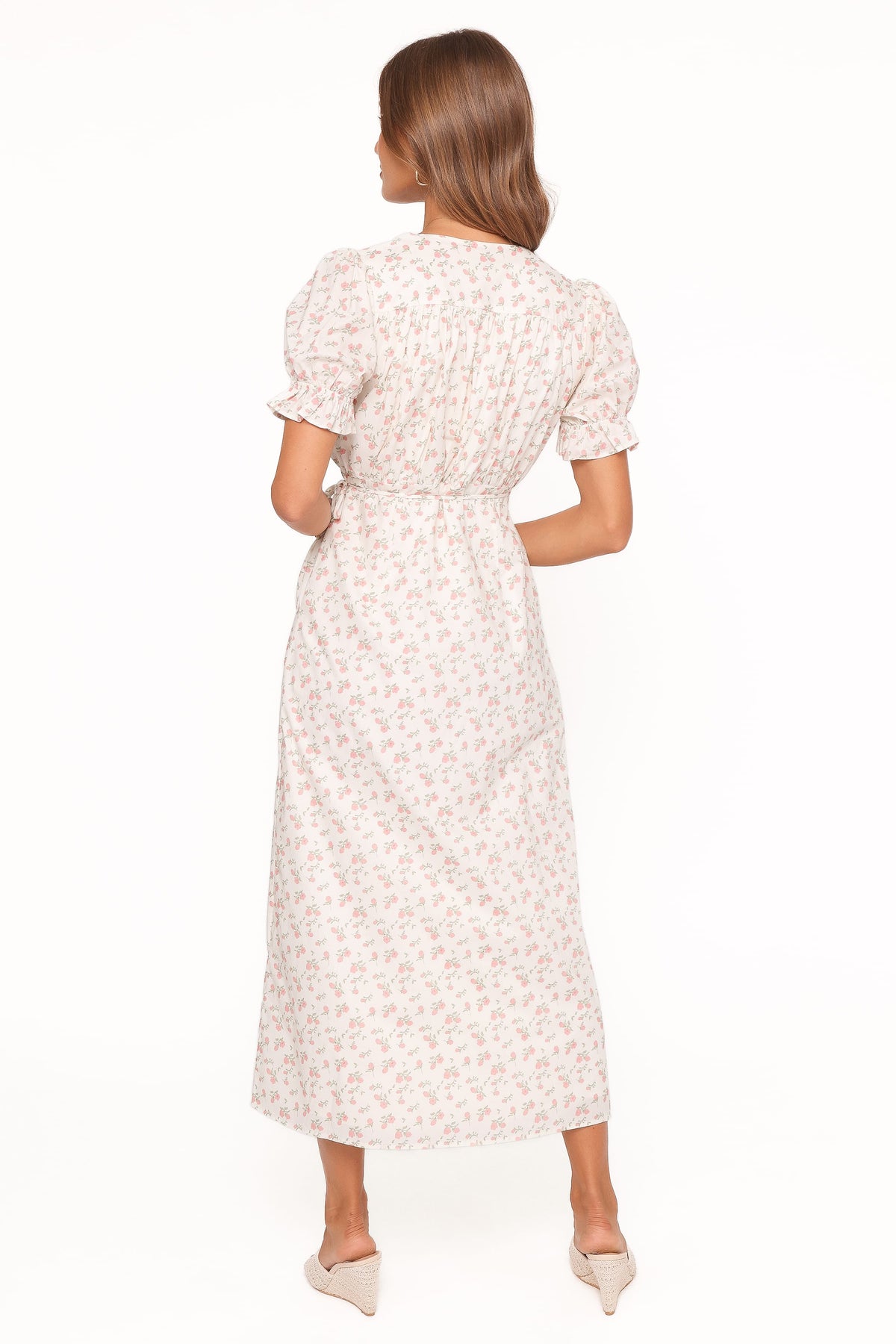 Mabella Midi Dress in Peach Ditsy Floral – view 5 of 6