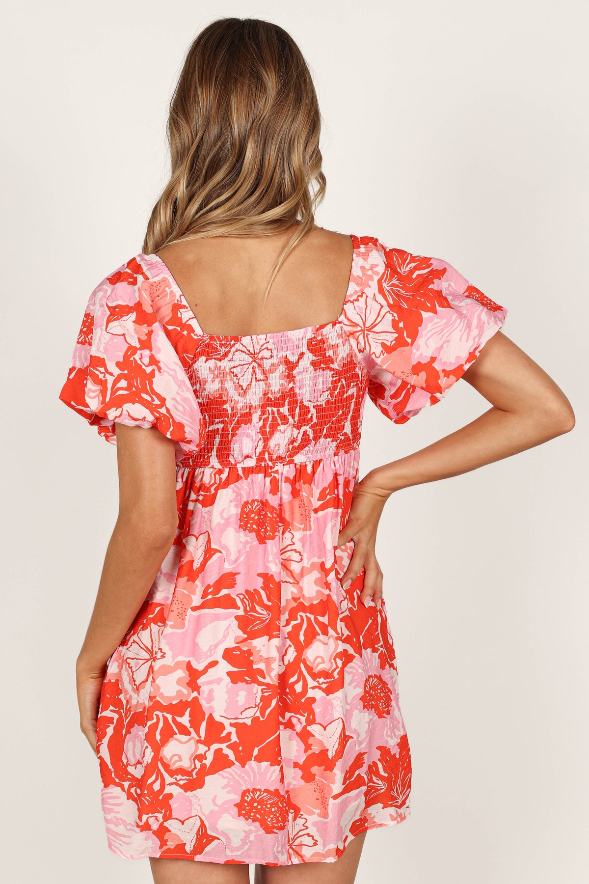 Maggie Mini Dress in Pink/Red Floral – view 5 of 7