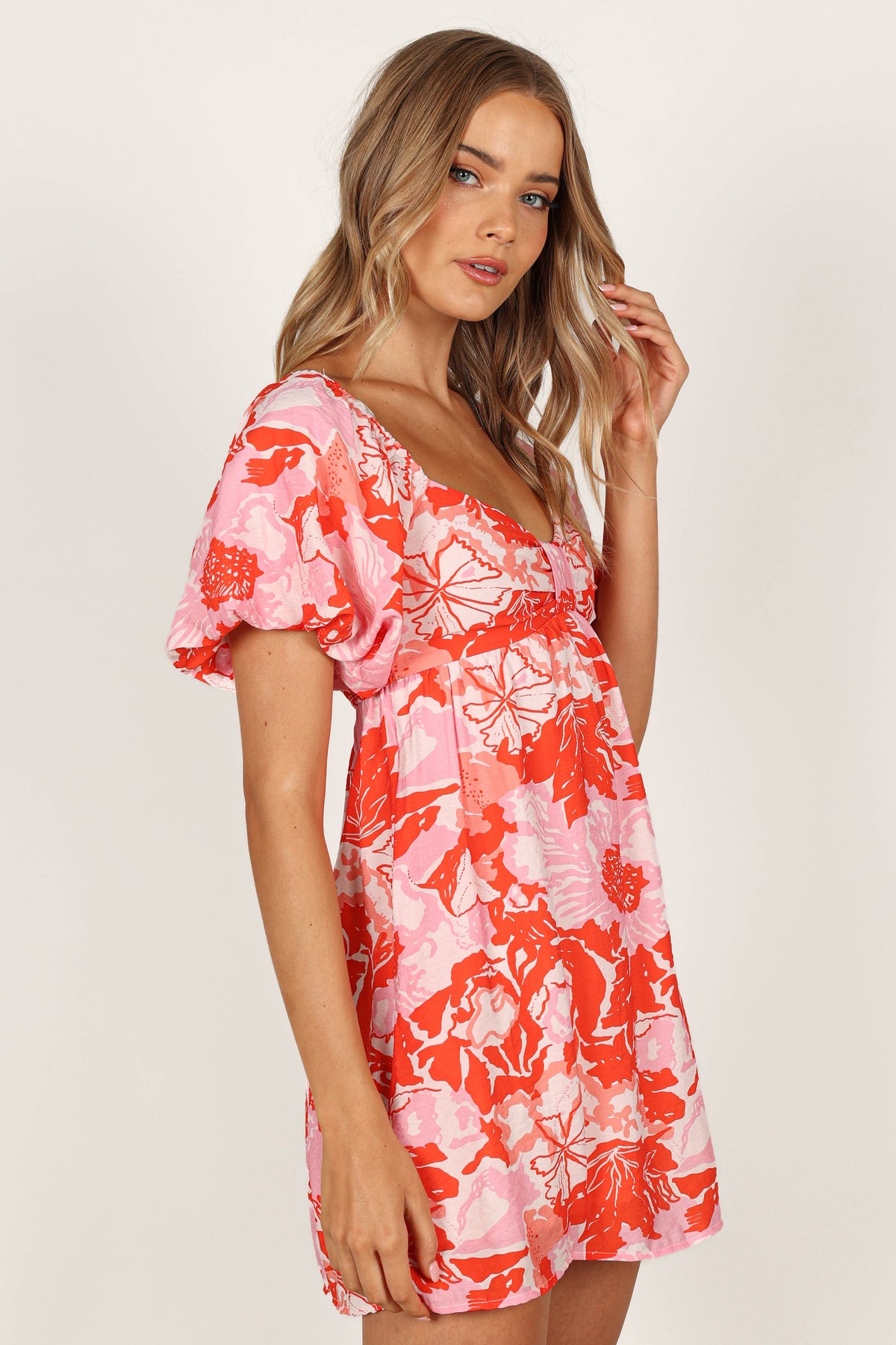 Maggie Mini Dress in Pink/Red Floral – view 7 of 7