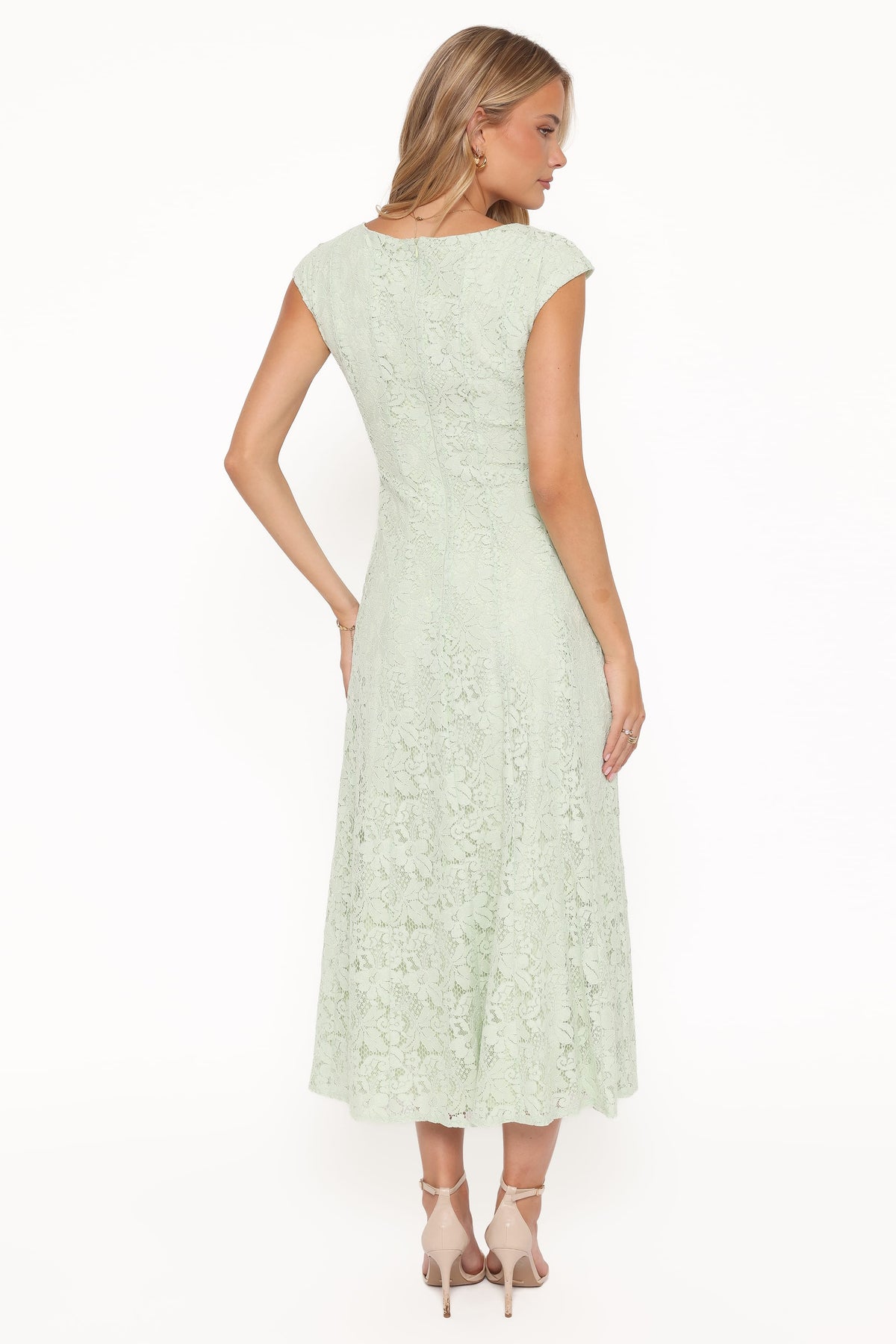 Mapleton Maxi Dress in Sage Green Lace – view 5 of 8