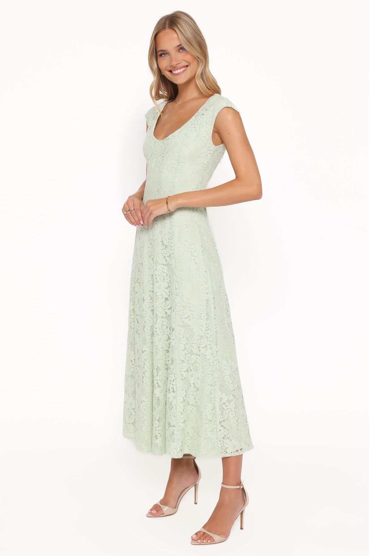 Mapleton Maxi Dress in Sage Green Lace – view 4 of 8