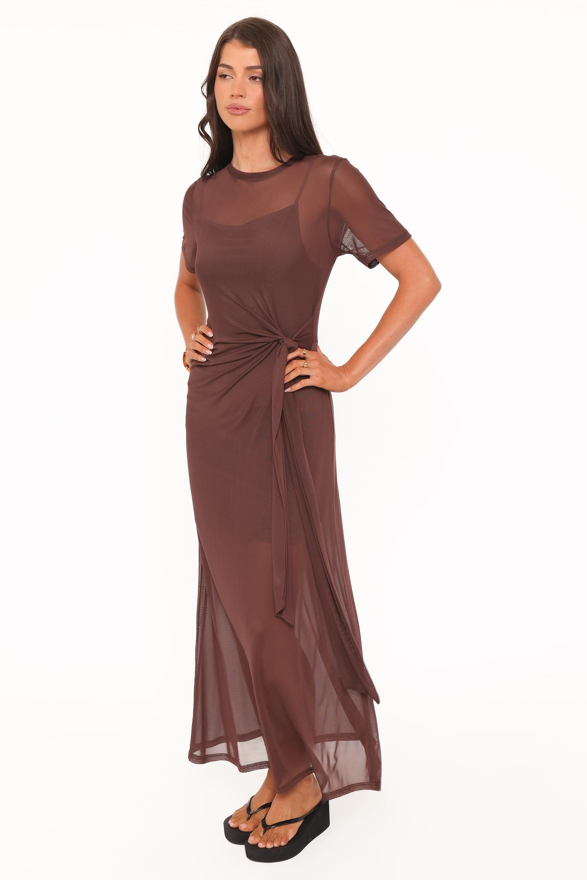 Marcello Maxi Dress in Dark Brown – view 4 of 8