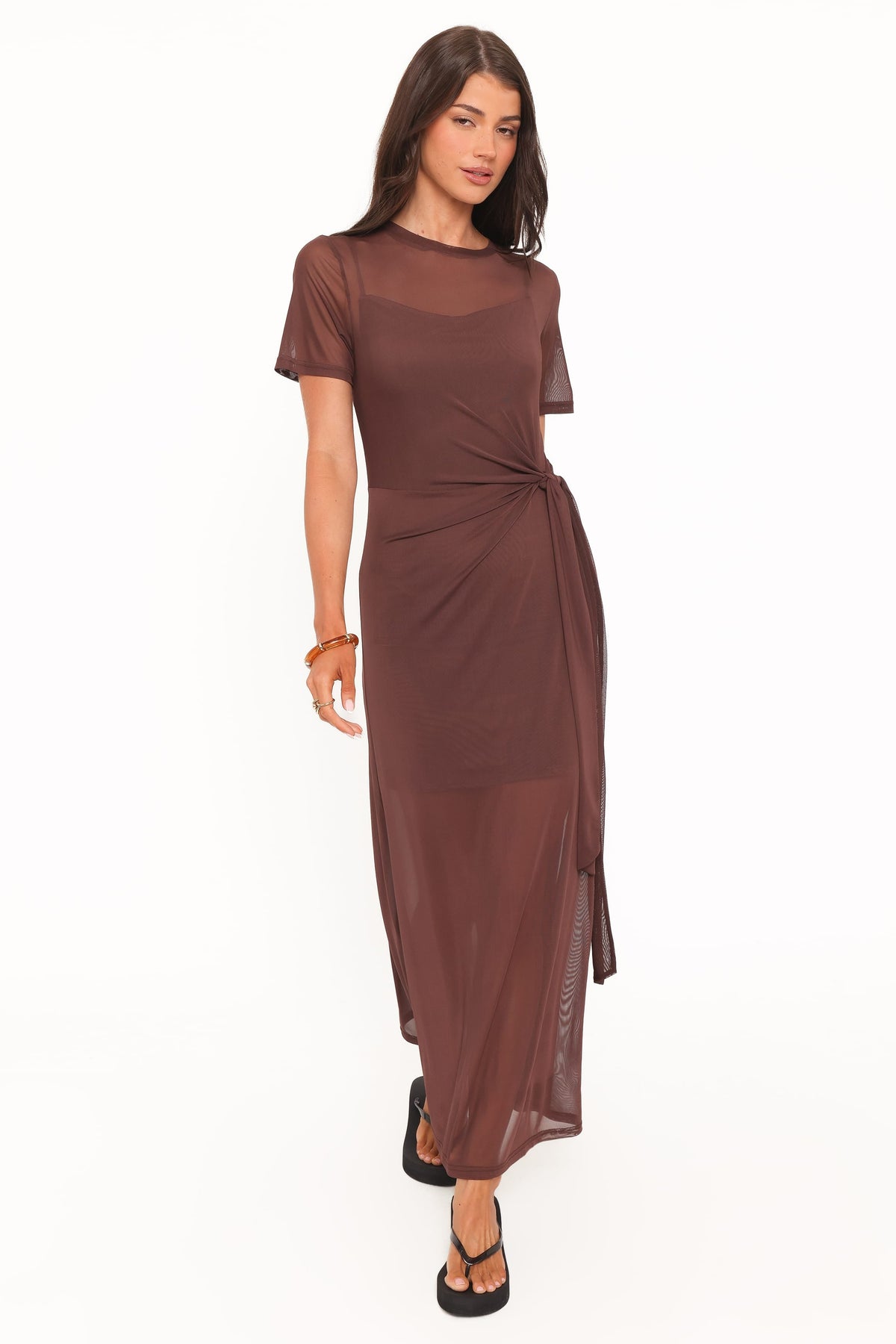 Marcello Maxi Dress in Dark Brown – view 6 of 8