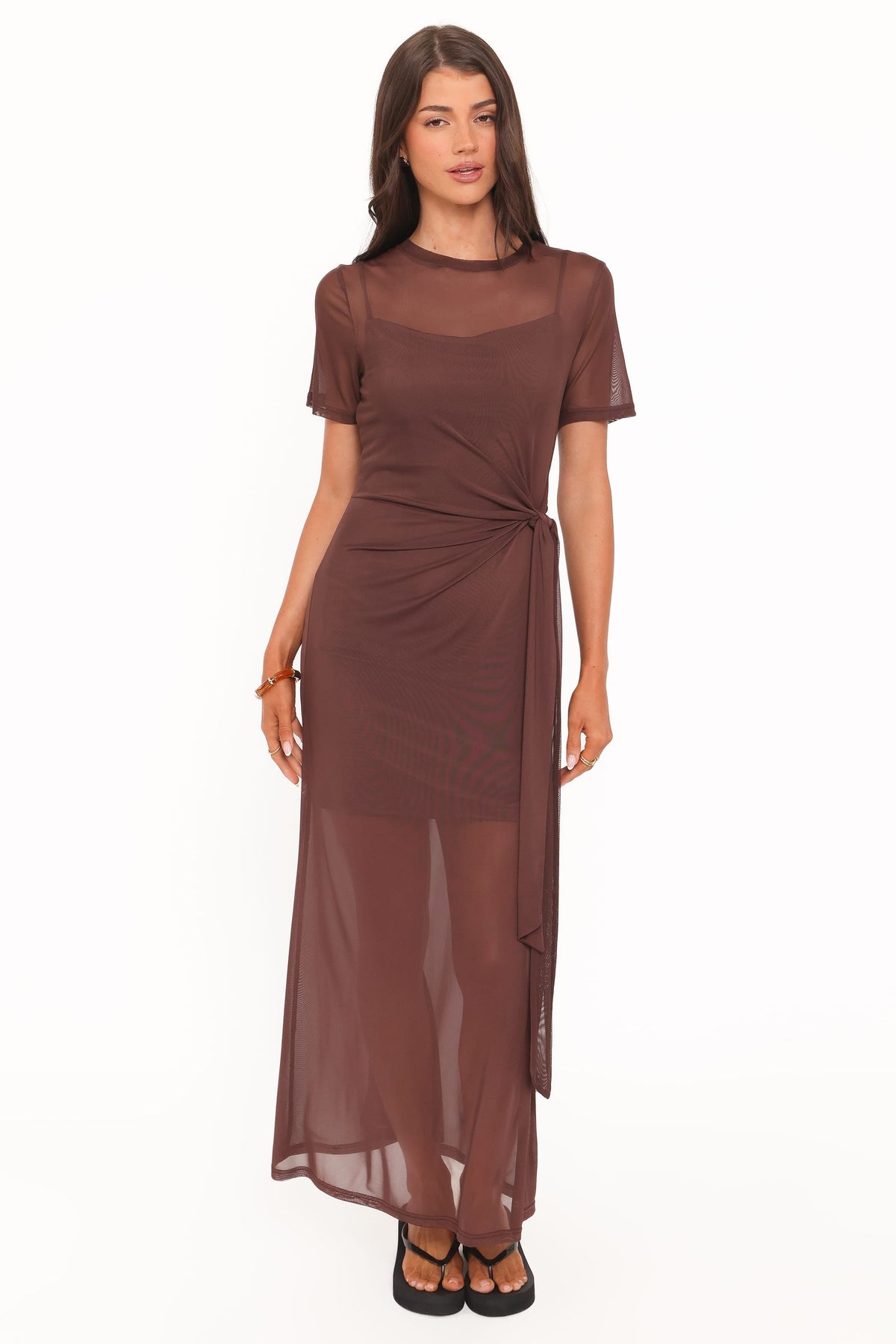 Marcello Maxi Dress in Dark Brown – view 2 of 8
