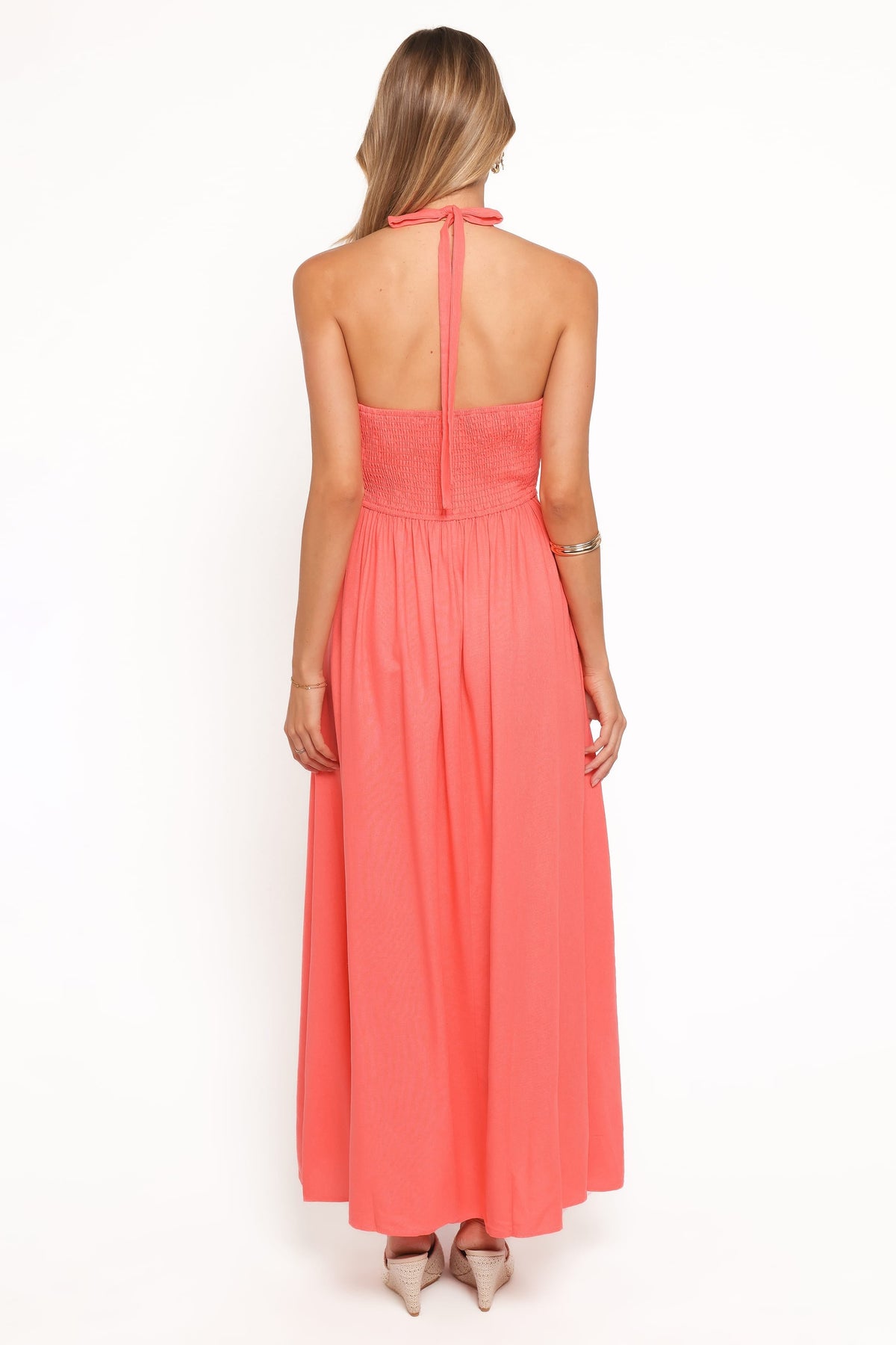 Marie Halterneck Maxi Dress in Coral – view 4 of 6