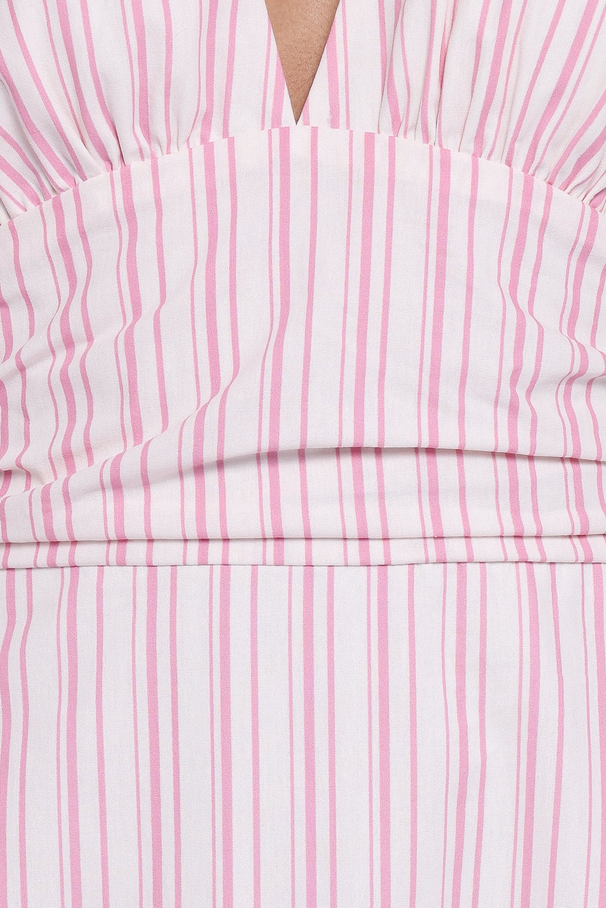 Marie Halterneck Maxi Dress in Pink Stripe – view 7 of 8