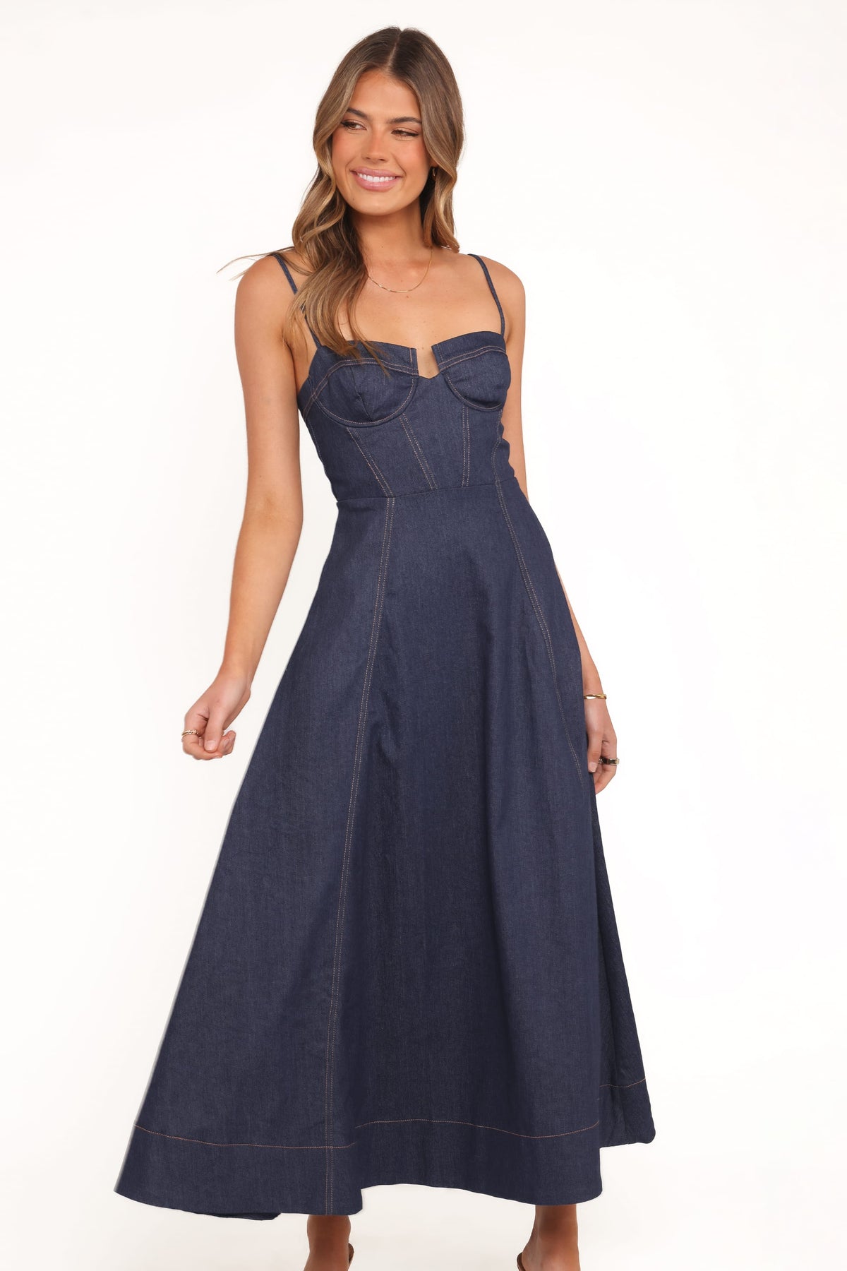 Marsden Denim Midi Dress in Indigo – view 1 of 6