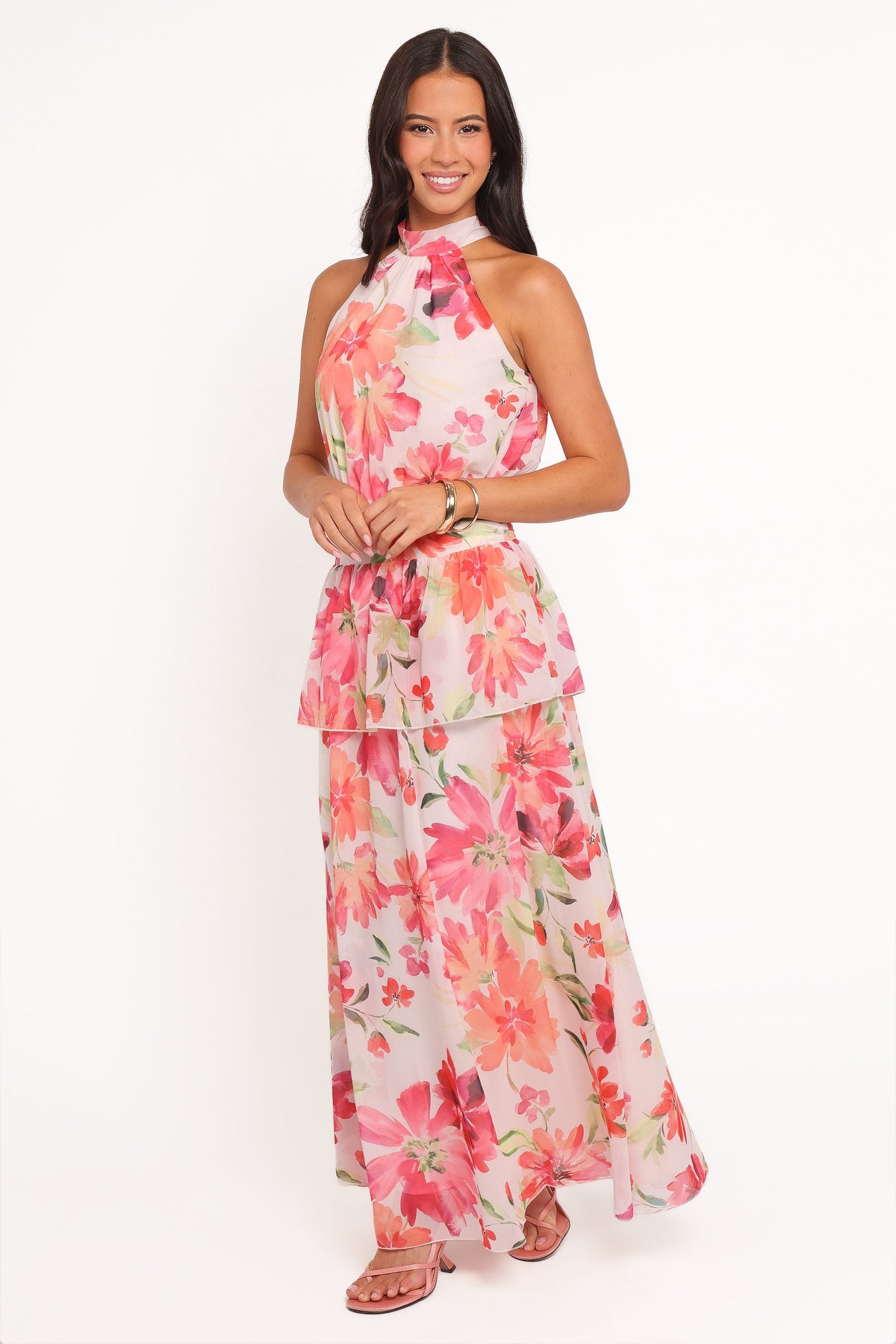 Martha Maxi Dress in Orange Floral – view 4 of 8