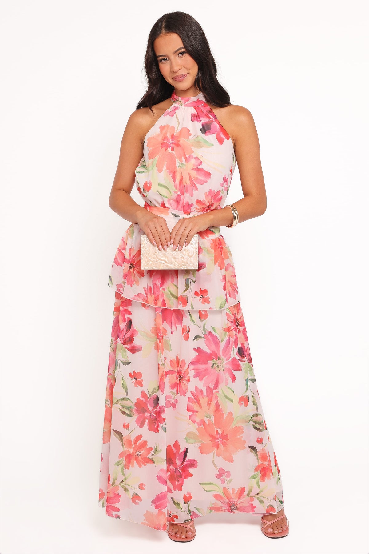 Martha Maxi Dress in Orange Floral – view 6 of 8