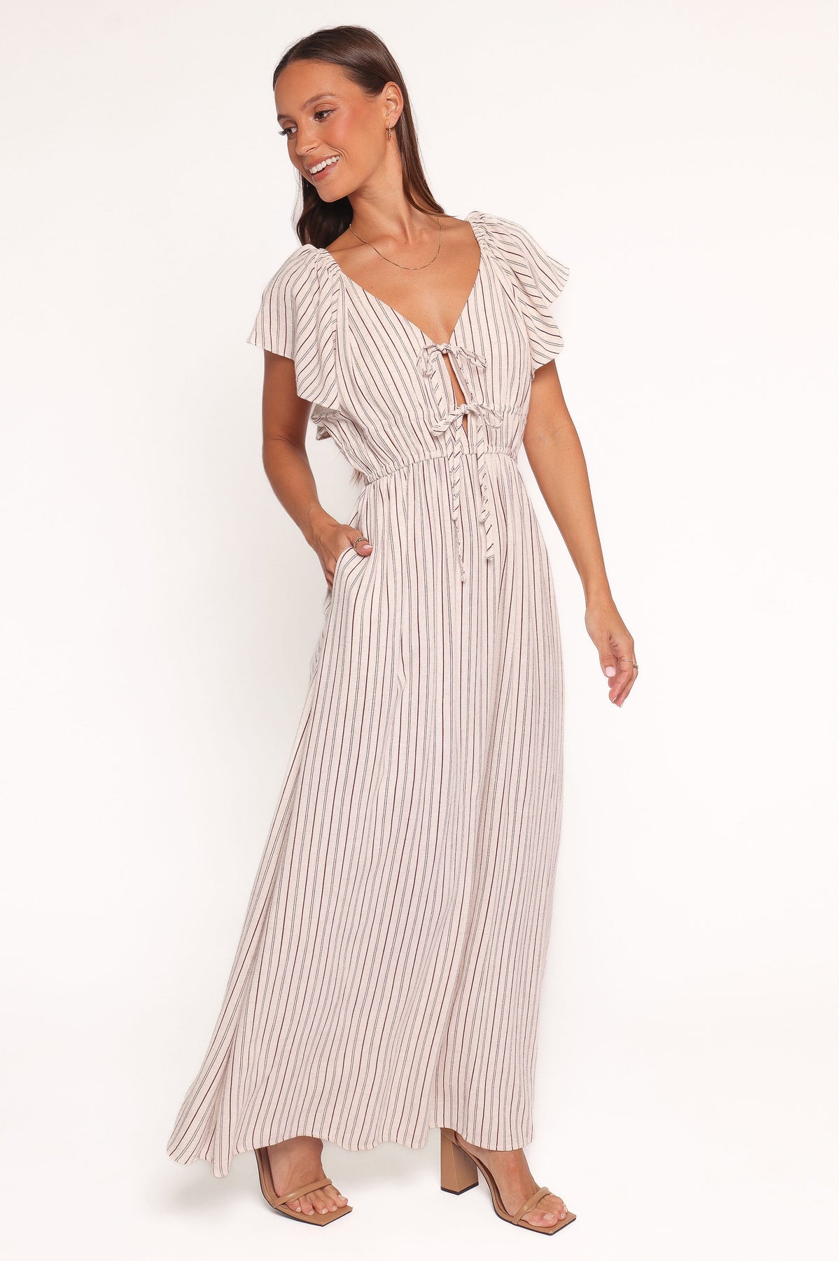 Martin Maxi Dress in Cherry Red Stripe – view 3 of 6