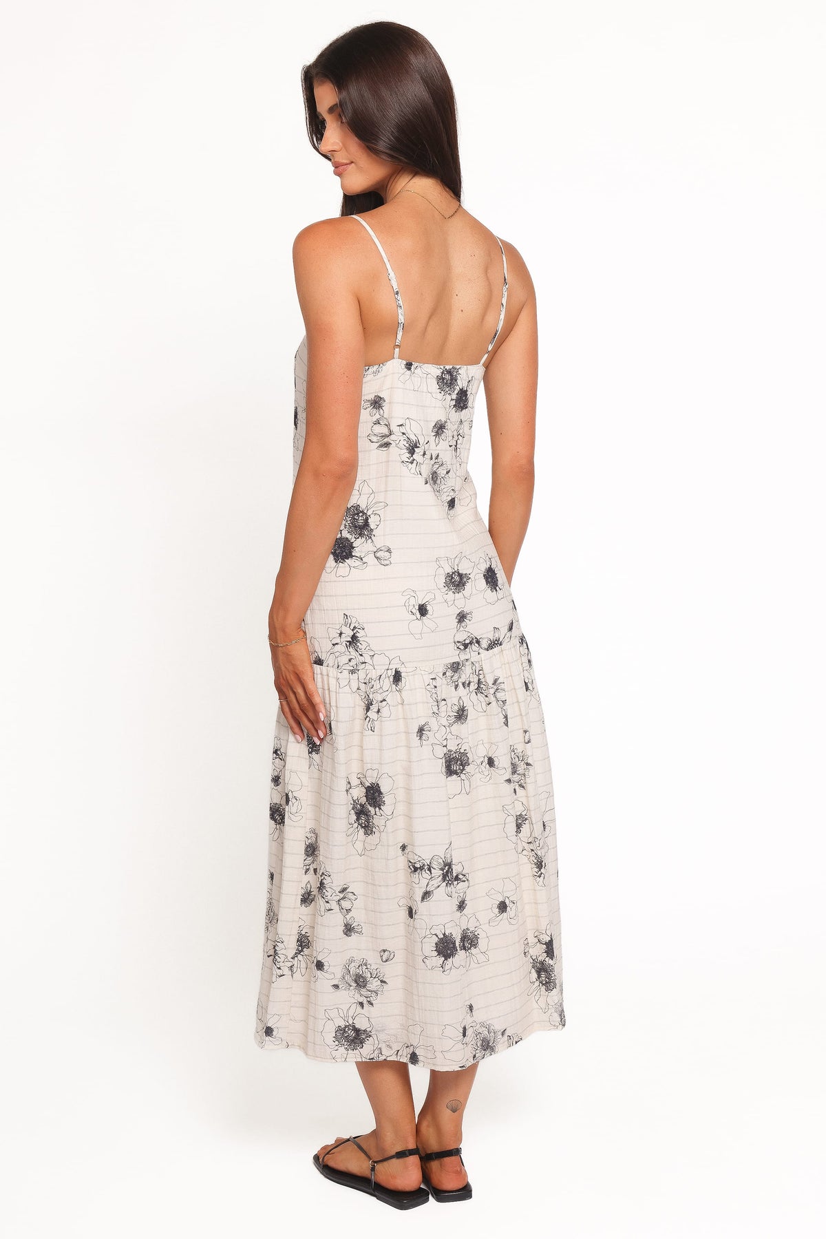 Martine Maxi Dress in Black/Ivory Floral – view 4 of 5