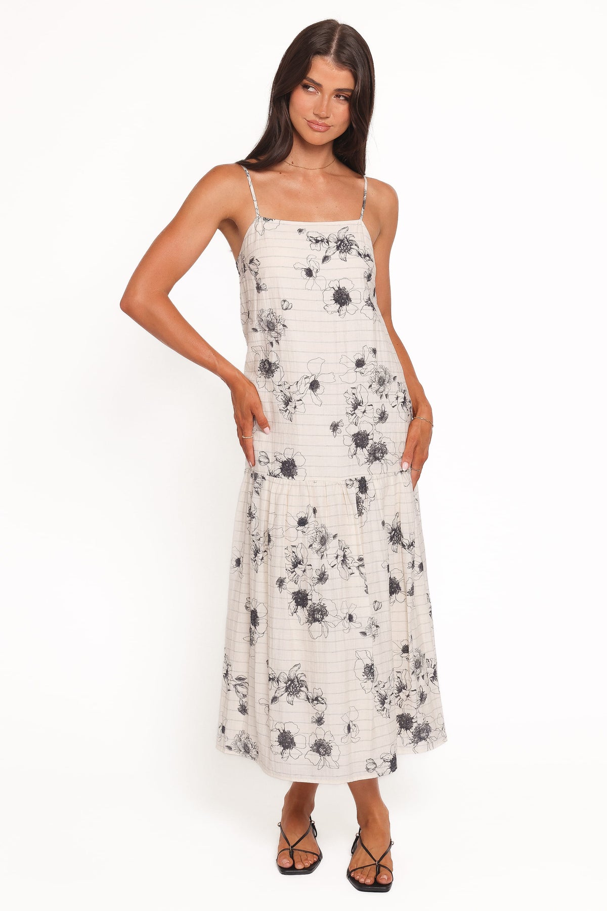 Martine Maxi Dress in Black/Ivory Floral – view 1 of 5