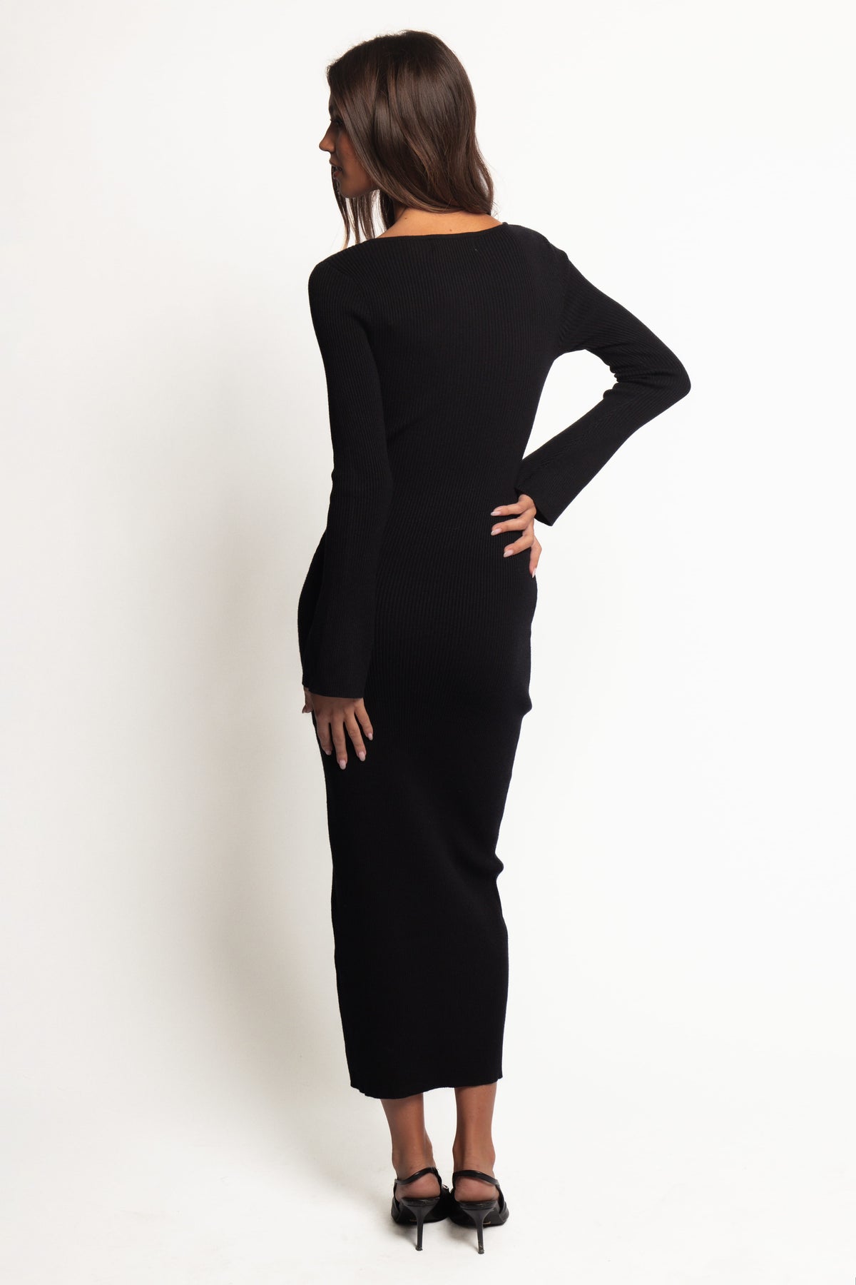 Maxwell Knit Maxi Dress in Black – view 5 of 7