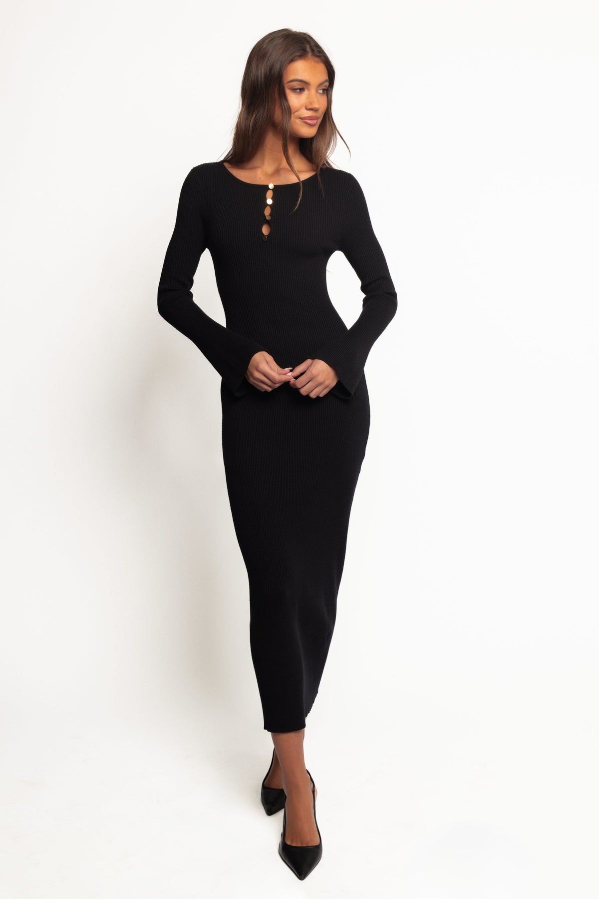 Maxwell Knit Maxi Dress in Black – view 3 of 7