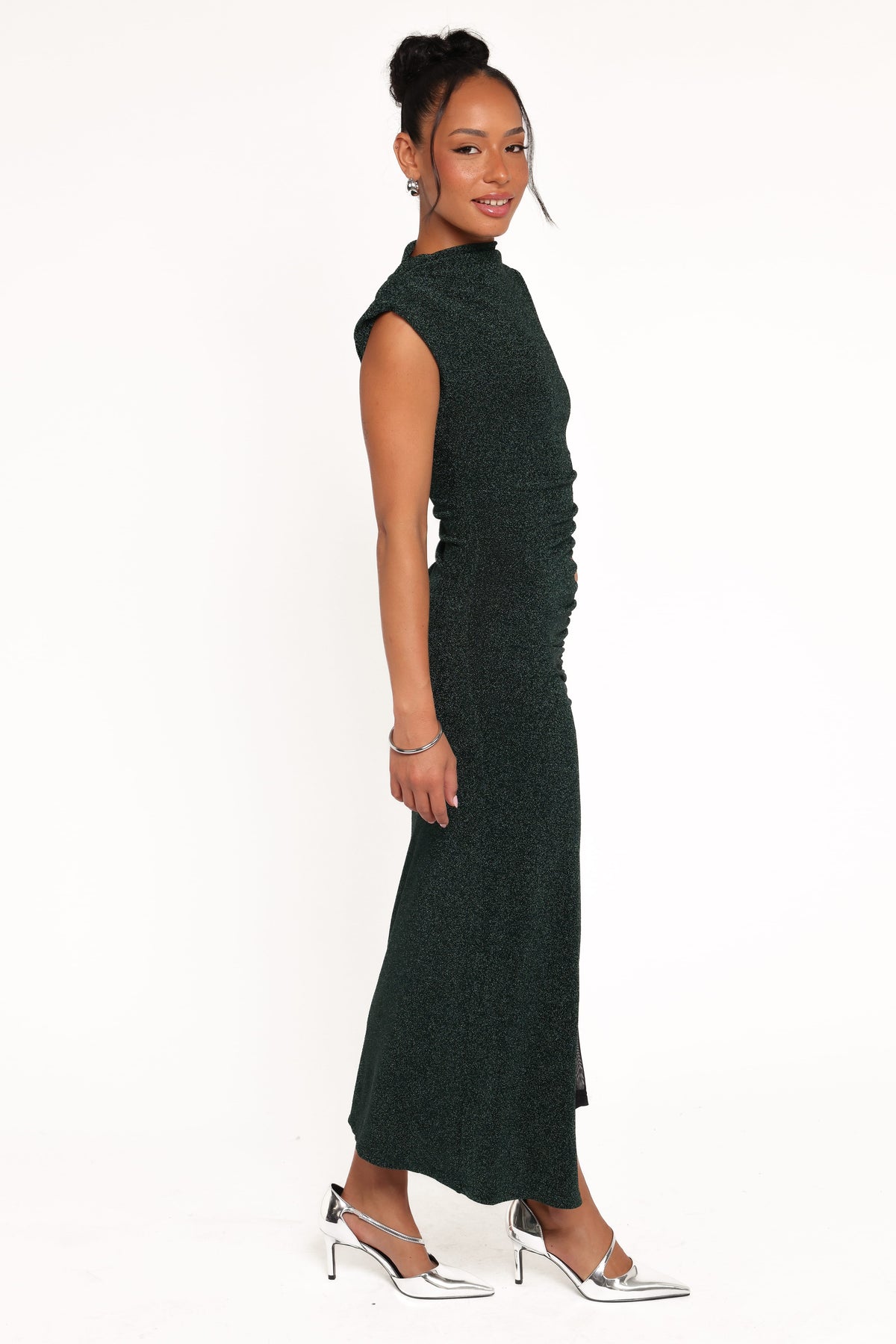 Mel Midi Dress in Emerald – view 4 of 8