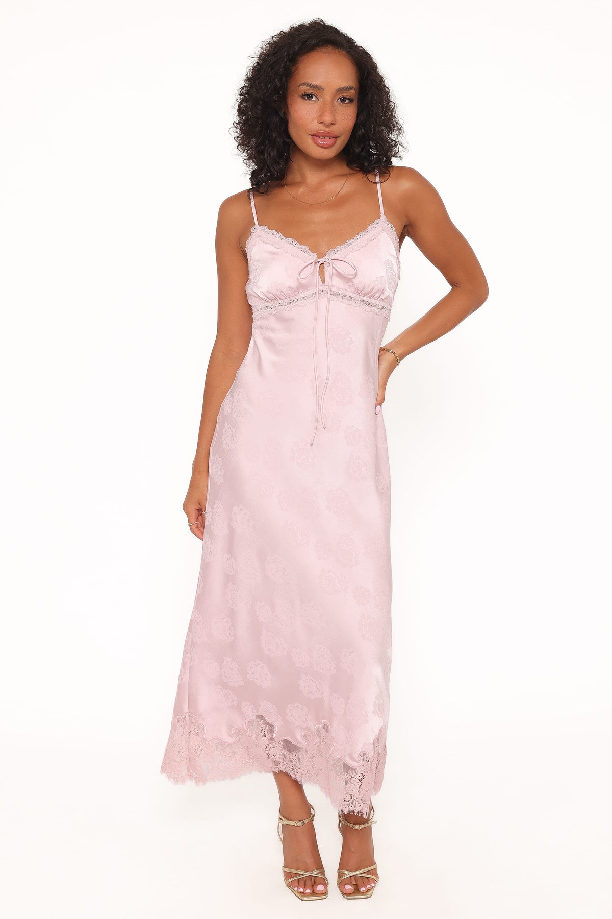Melita Lace Maxi Dress in Pink – view 1 of 5