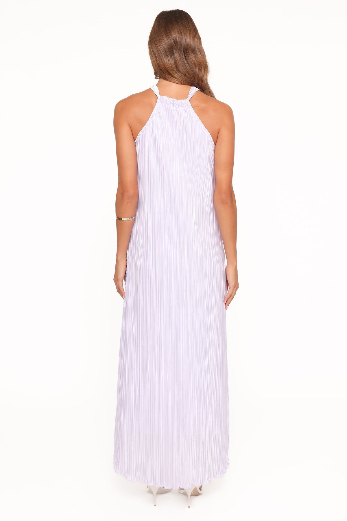 Melody Plisse Halter Maxi Dress in Lavender – view 5 of 6