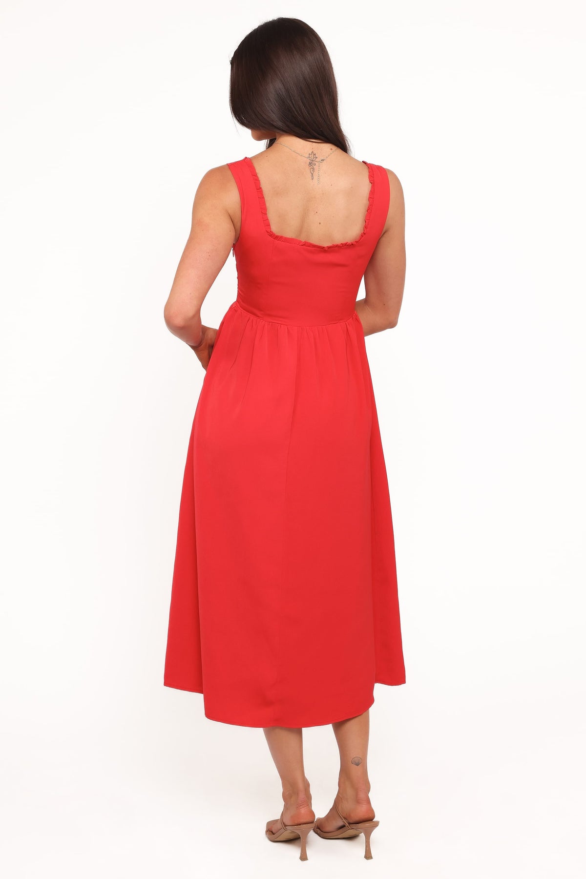 Melrose Midi Dress in Red – view 4 of 6