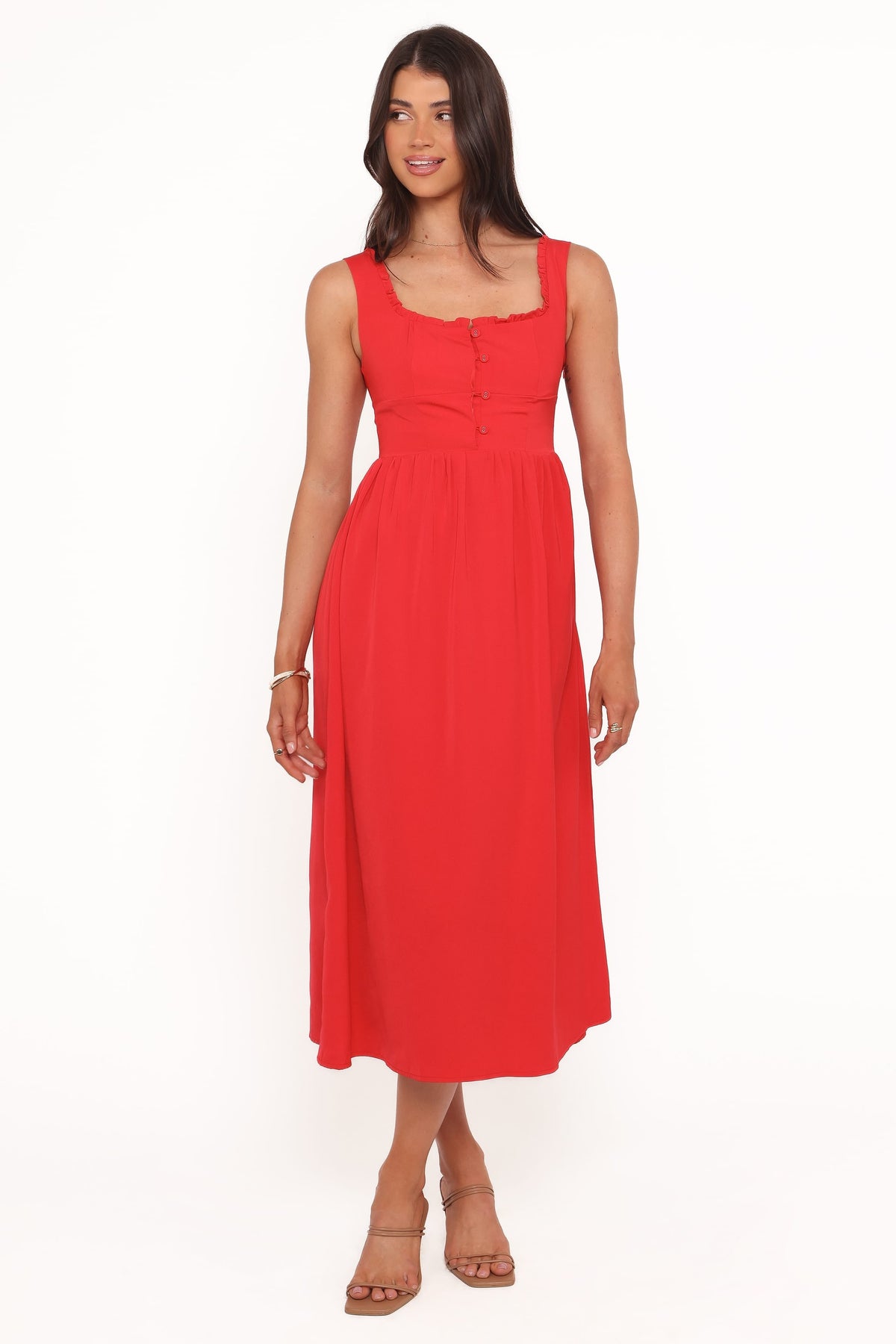 Melrose Midi Dress in Red – view 5 of 6