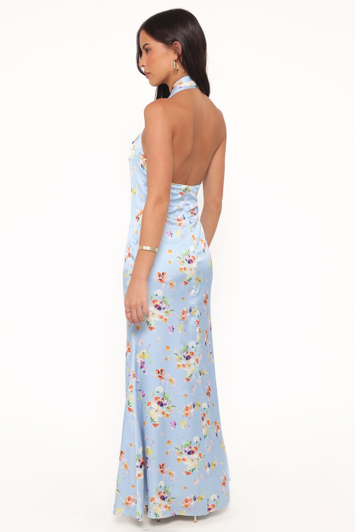 Mila Halterneck Maxi Dress in Cornflower Blue Floral – view 5 of 8