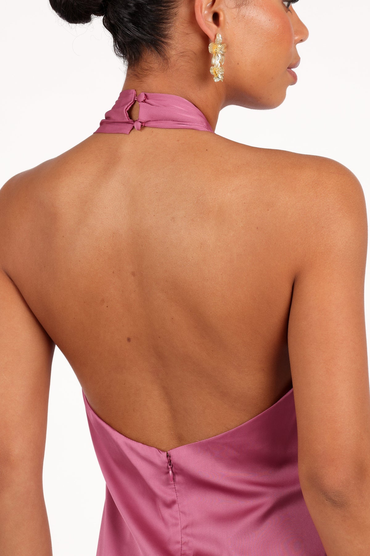Mila Halterneck Maxi Dress in Dark Rose – view 8 of 9