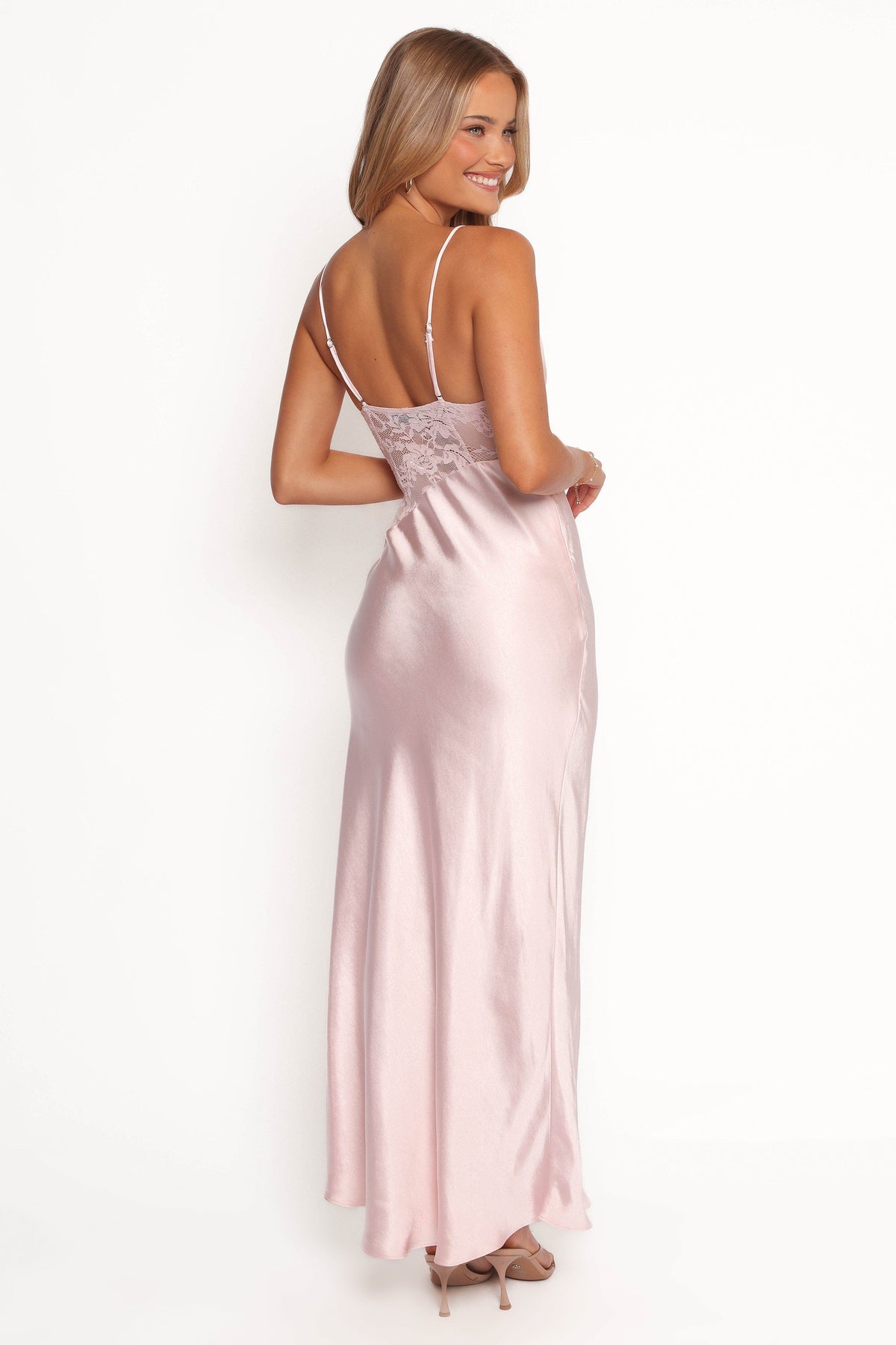 Milla Maxi Lace Dress in Pale Pink – view 6 of 8