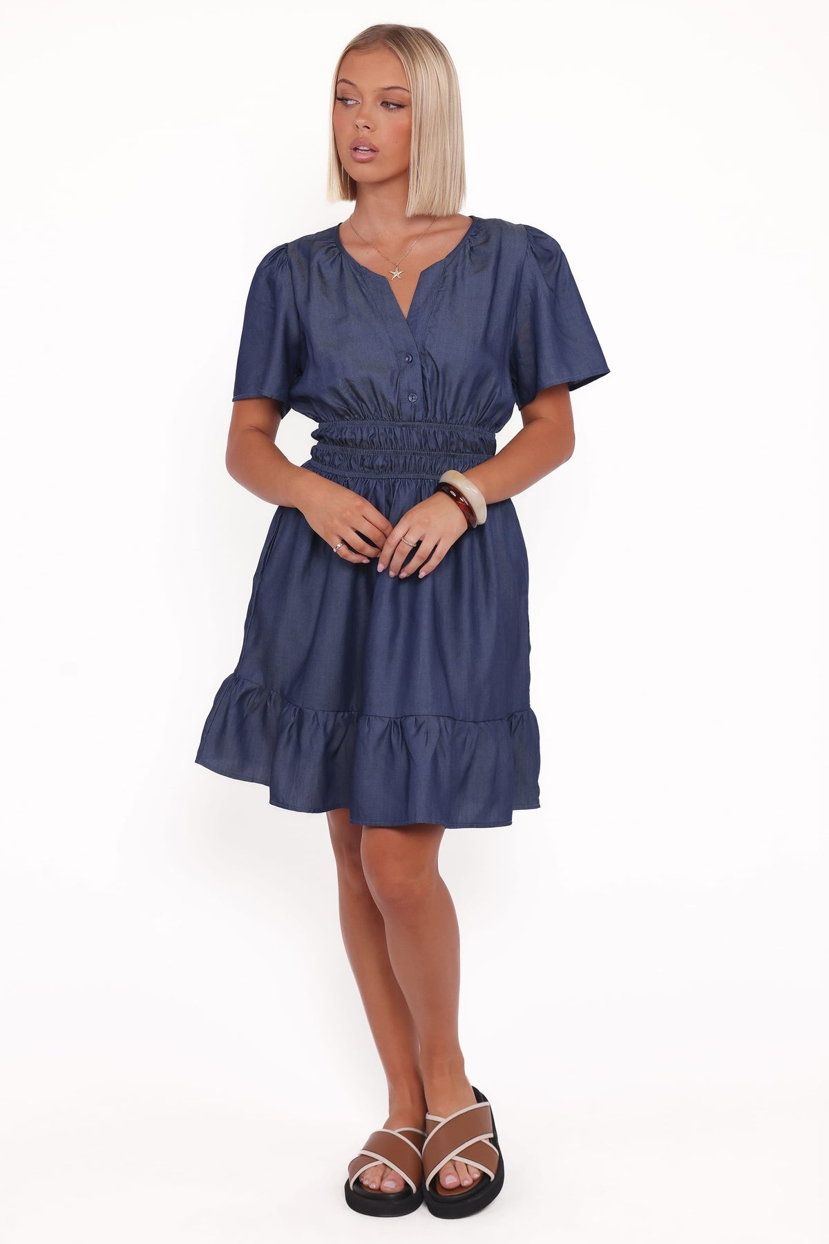 Morwenna Mini Dress in Chambray – view 5 of 6