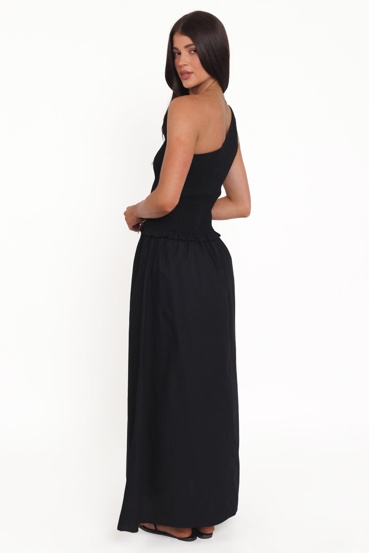 Myla One Shoulder Maxi Dress in Black – view 4 of 6