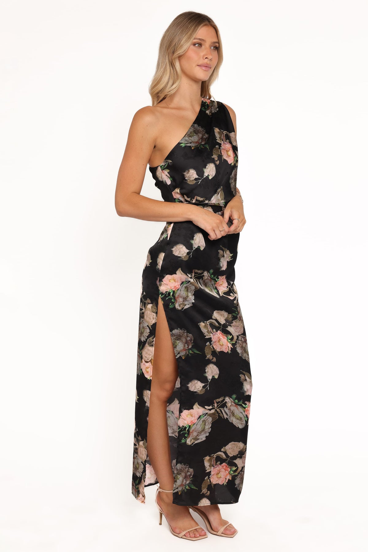 Nadia One Shoulder Maxi Dress in Blurred Floral – view 4 of 6