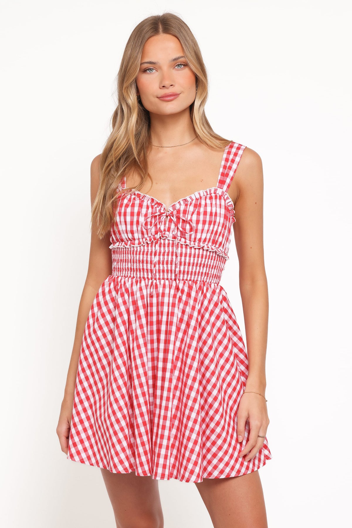 Naima Mini Dress in Red Gingham – view 1 of 5