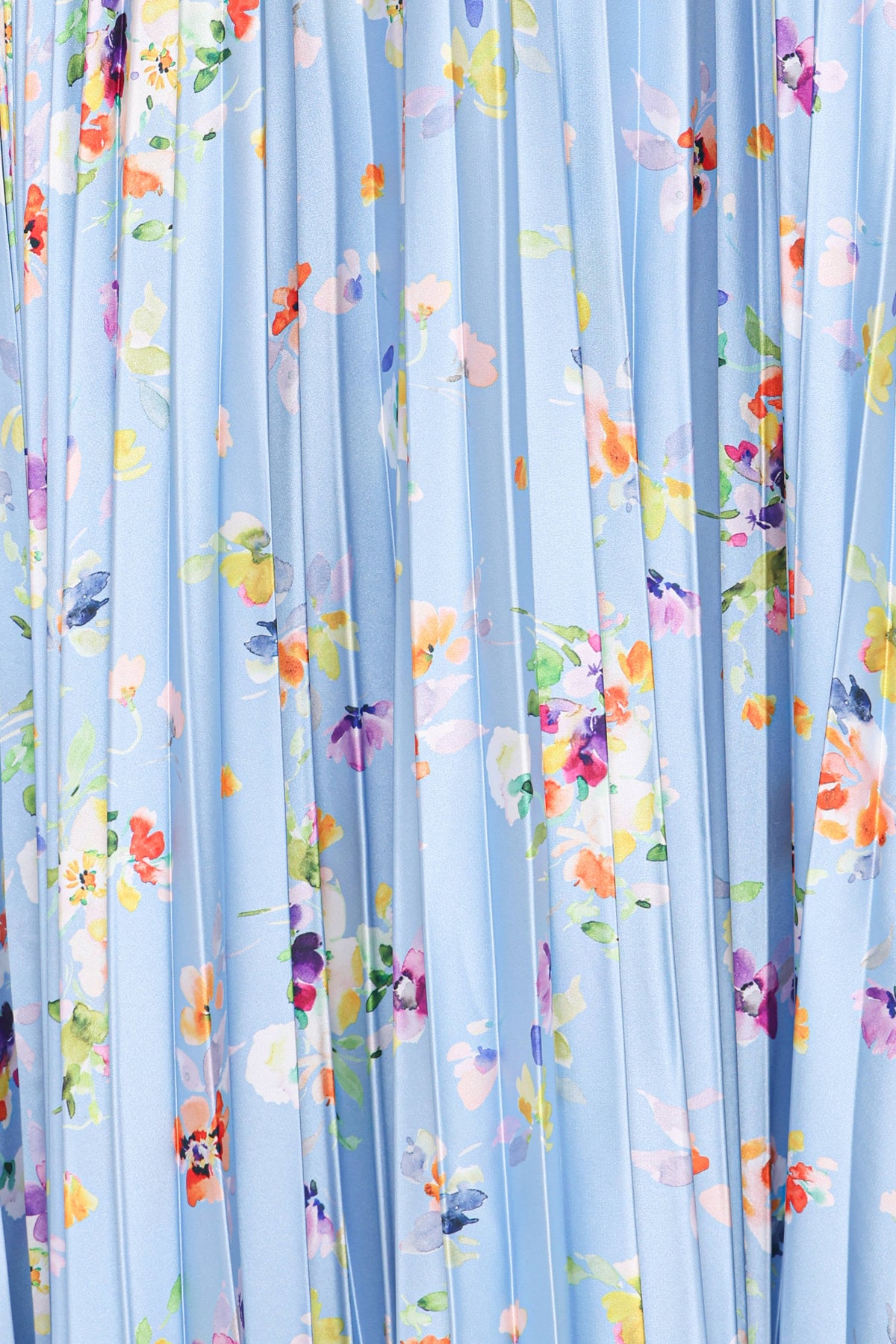 Naira Pleated Maxi Dress in Cornflower Blue Floral – view 7 of 8