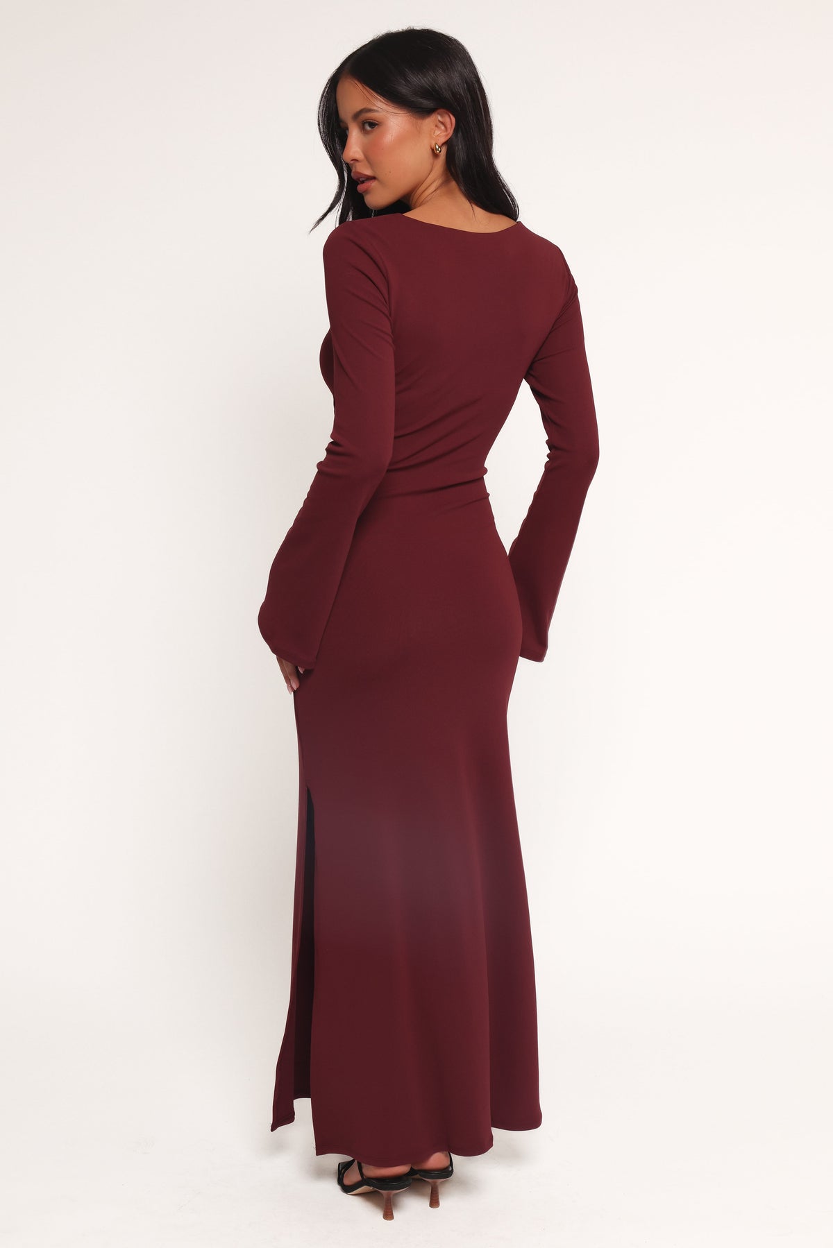 Nash Long Sleeve Dress in Deep Red – view 4 of 8