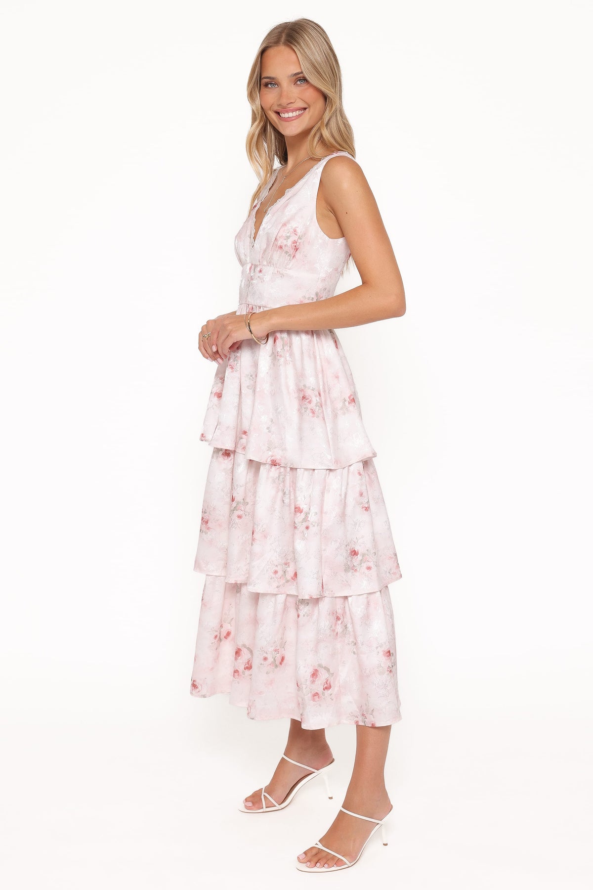 Natarsha Maxi Dress in White Pink Floral – view 3 of 6