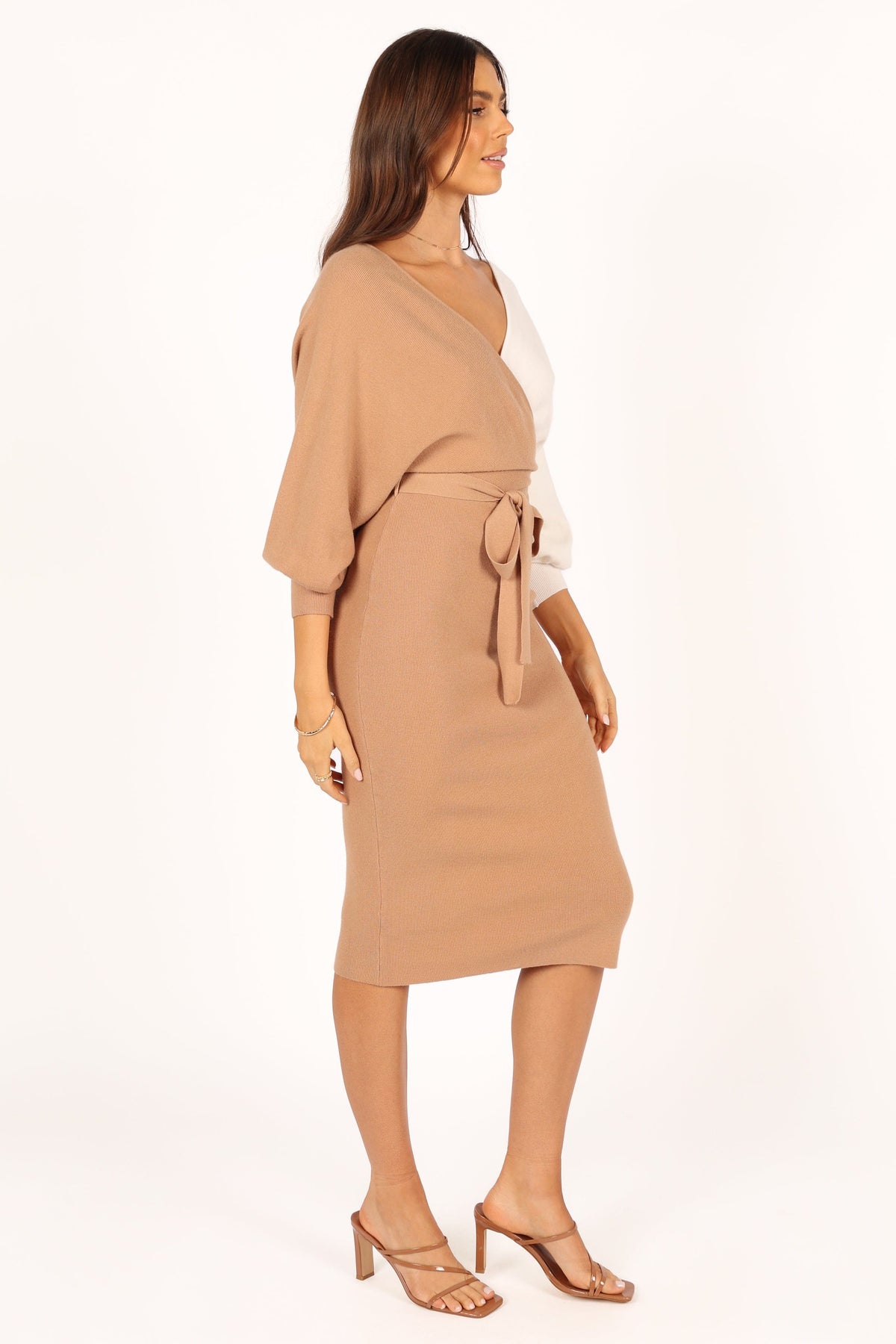 Nate Dress in Beige/White – view 7 of 16