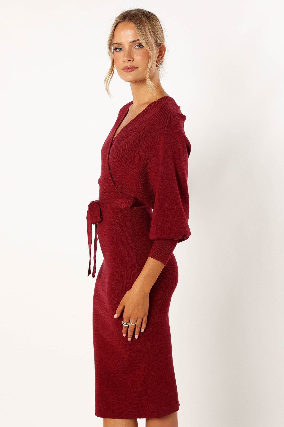Nate Dress in Merlot – view 3 of 9