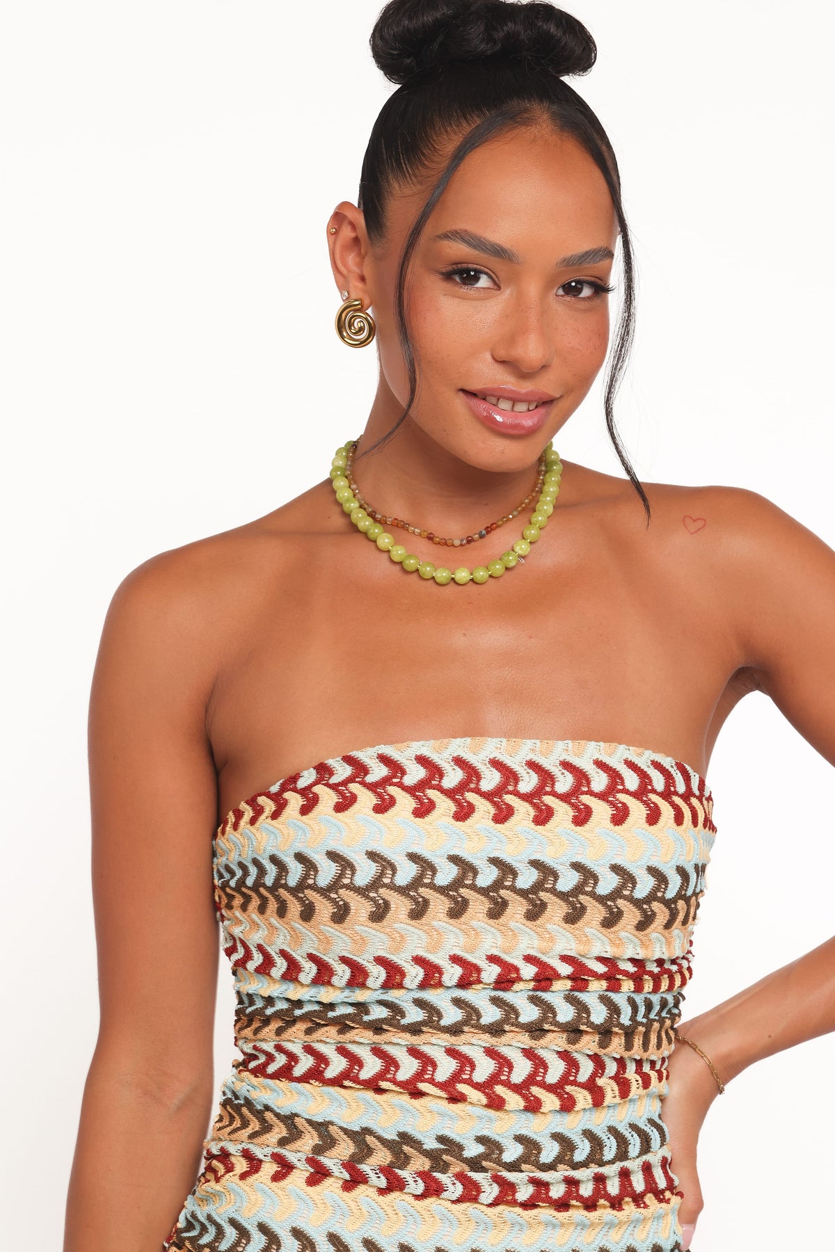 Navia Midi Dress in Multi Stripe – view 3 of 8