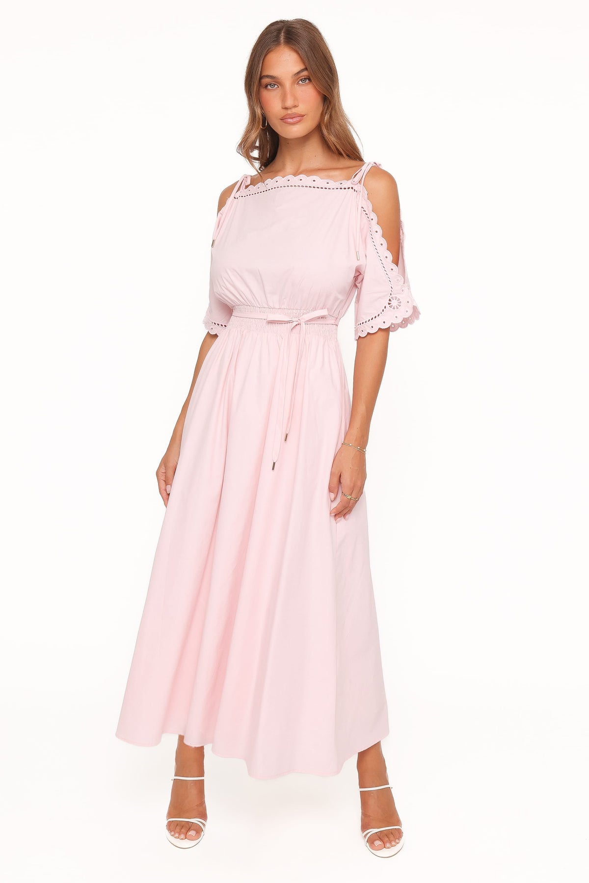 Nellie Midi Dress in Petal Pink – view 2 of 7