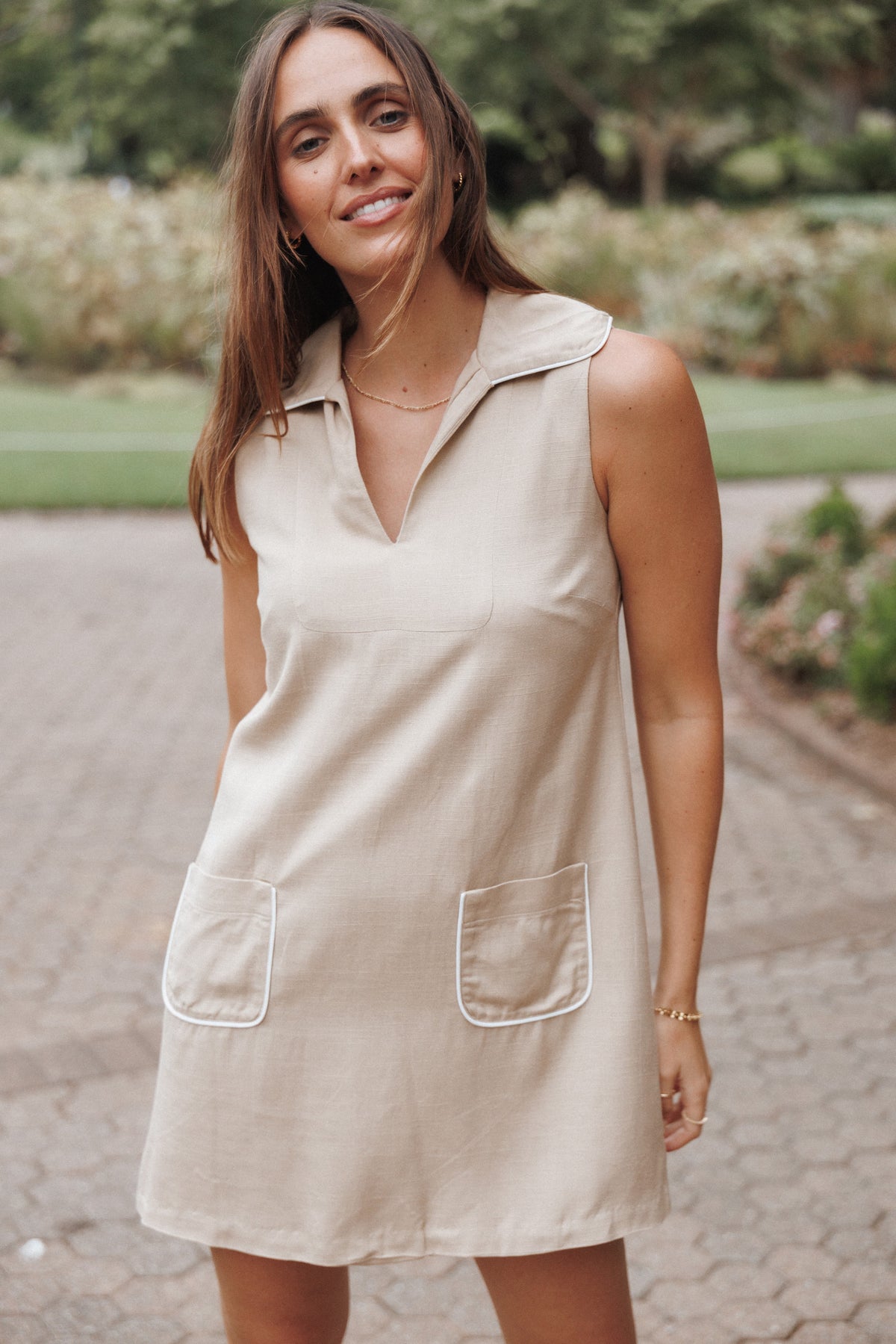 Newton Mini Dress in Taupe – view 1 of 8