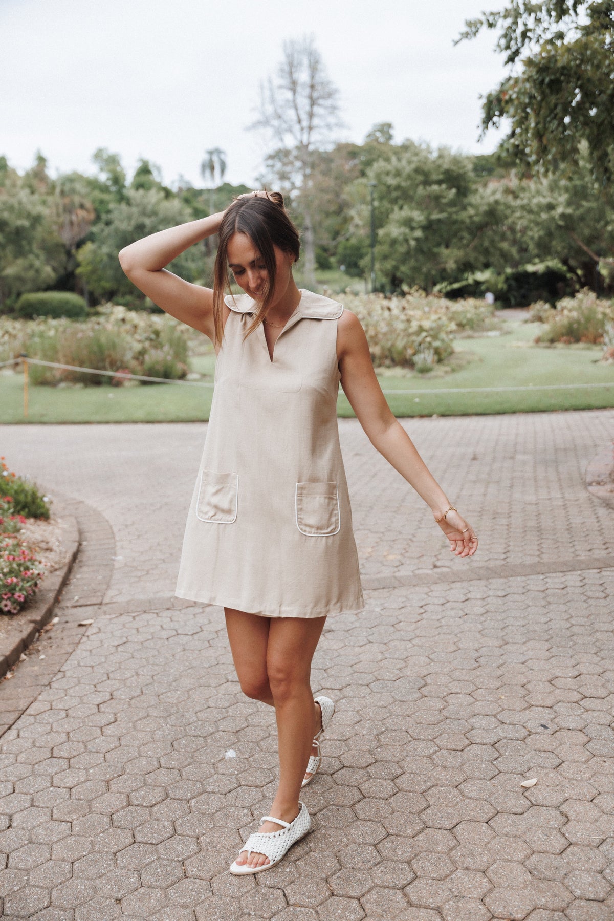 Newton Mini Dress in Taupe – view 8 of 8