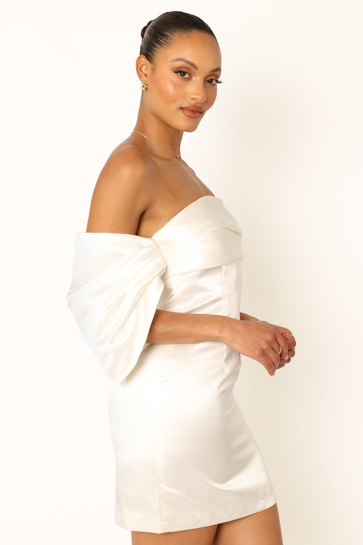 Nisha Strapless Mini Dress in White – view 2 of 9