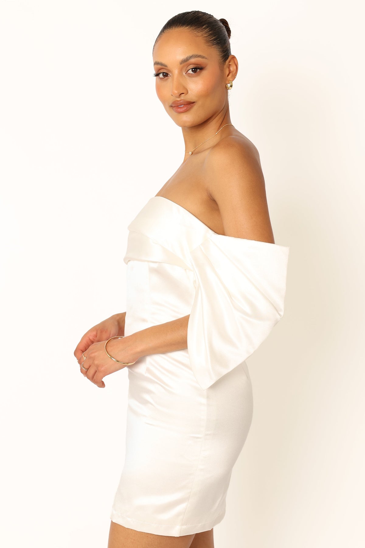 Nisha Strapless Mini Dress in White – view 4 of 9